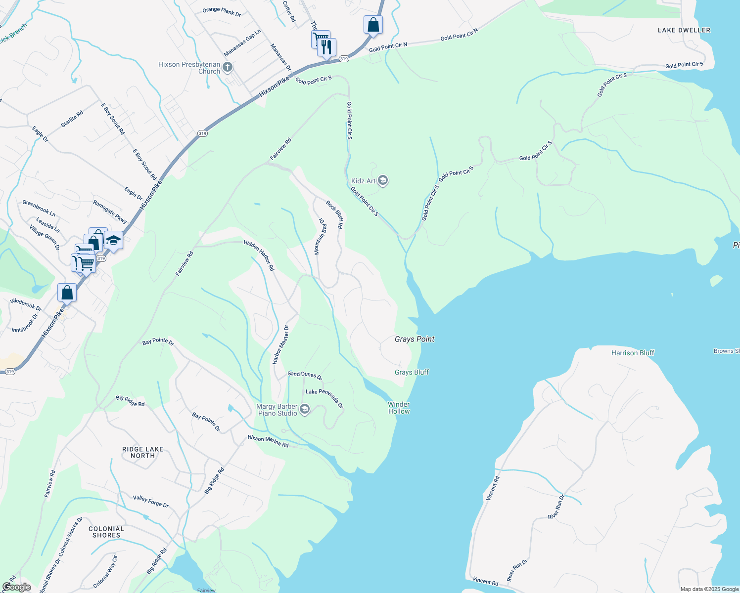 map of restaurants, bars, coffee shops, grocery stores, and more near 6603 Schooner Bay Lane in Hamilton County