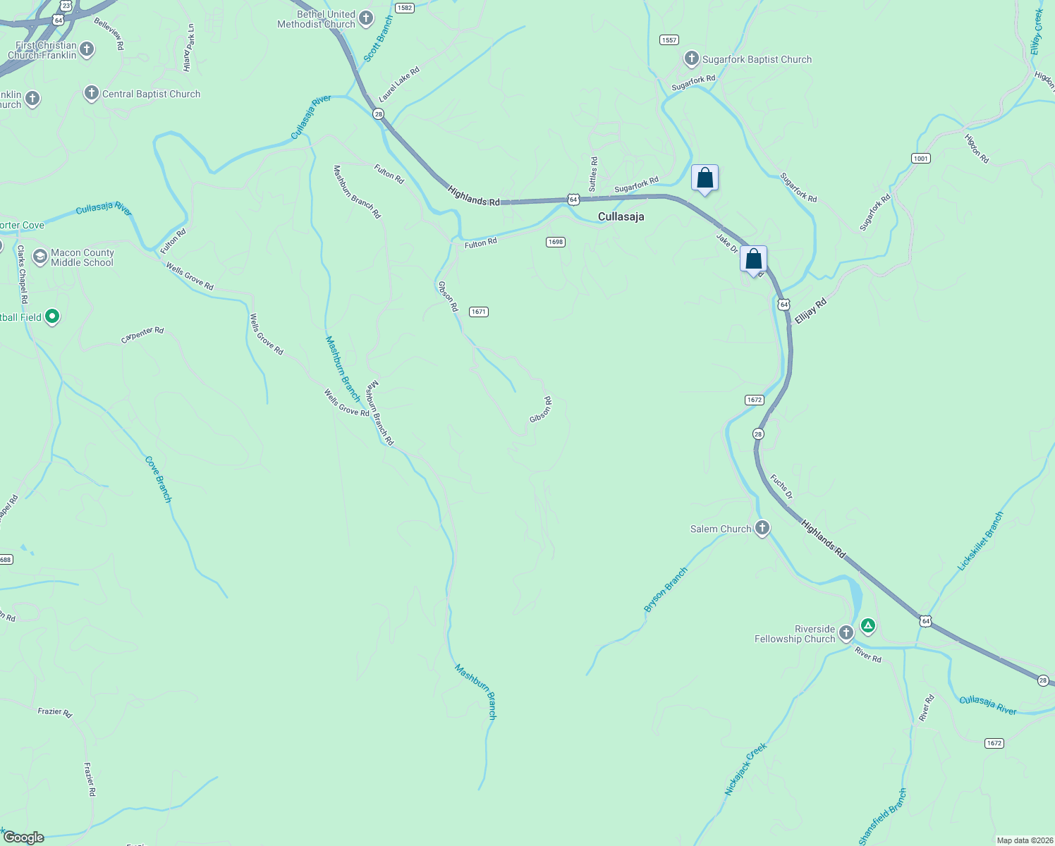 map of restaurants, bars, coffee shops, grocery stores, and more near 412-920 Gibson Road in Franklin