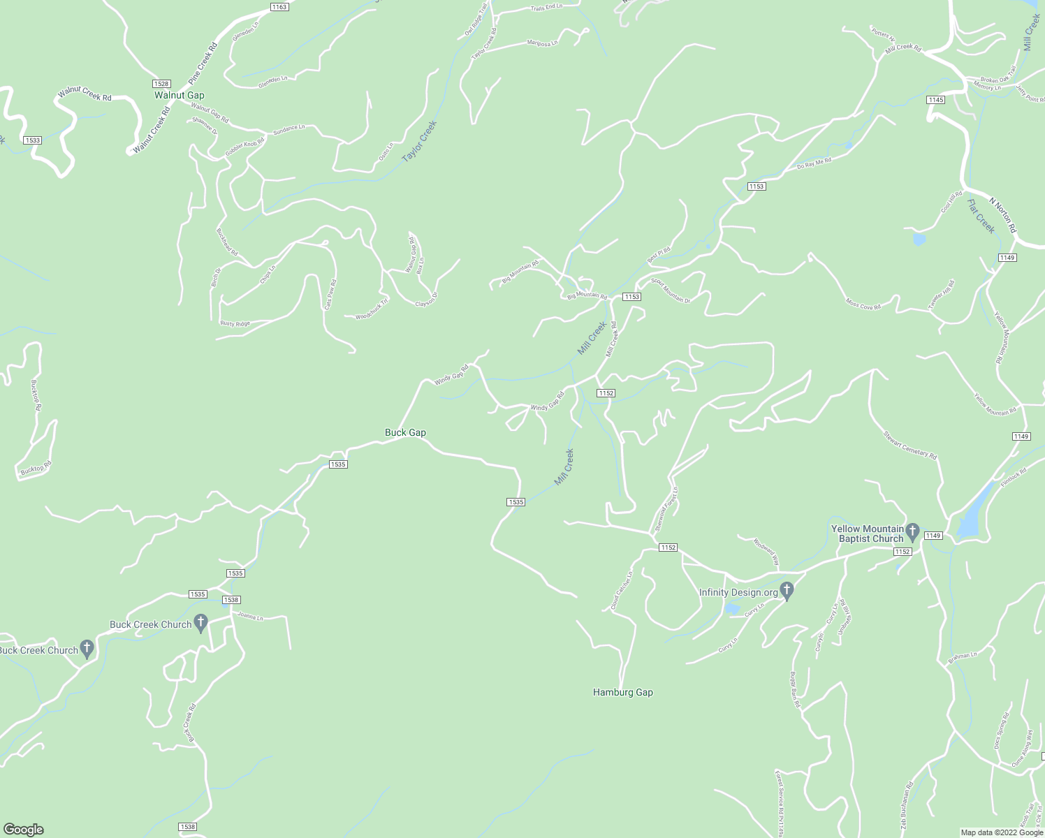map of restaurants, bars, coffee shops, grocery stores, and more near 913 Windy Gap Road in Cullowhee