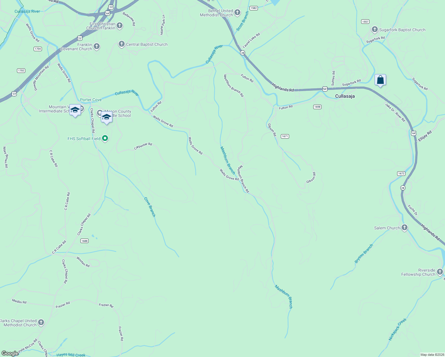 map of restaurants, bars, coffee shops, grocery stores, and more near 41 Barrett Drive in Franklin