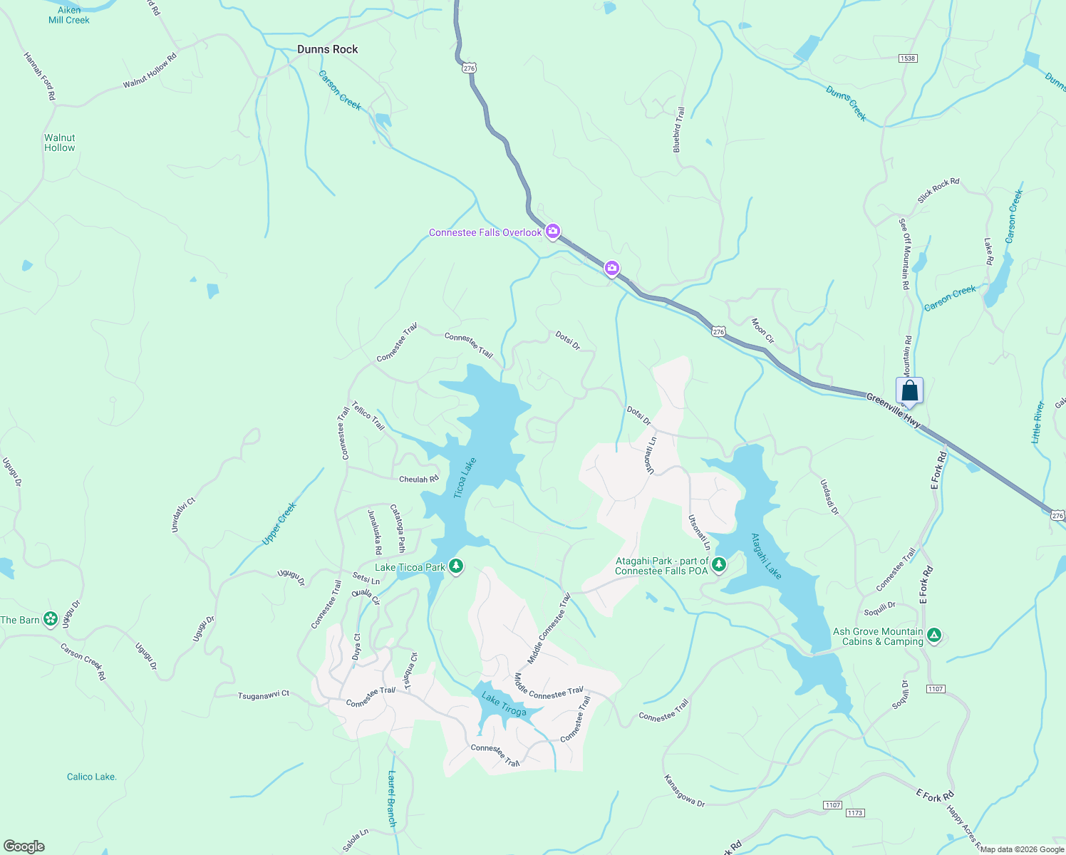 map of restaurants, bars, coffee shops, grocery stores, and more near 305 Kanasdatsi Drive in Brevard