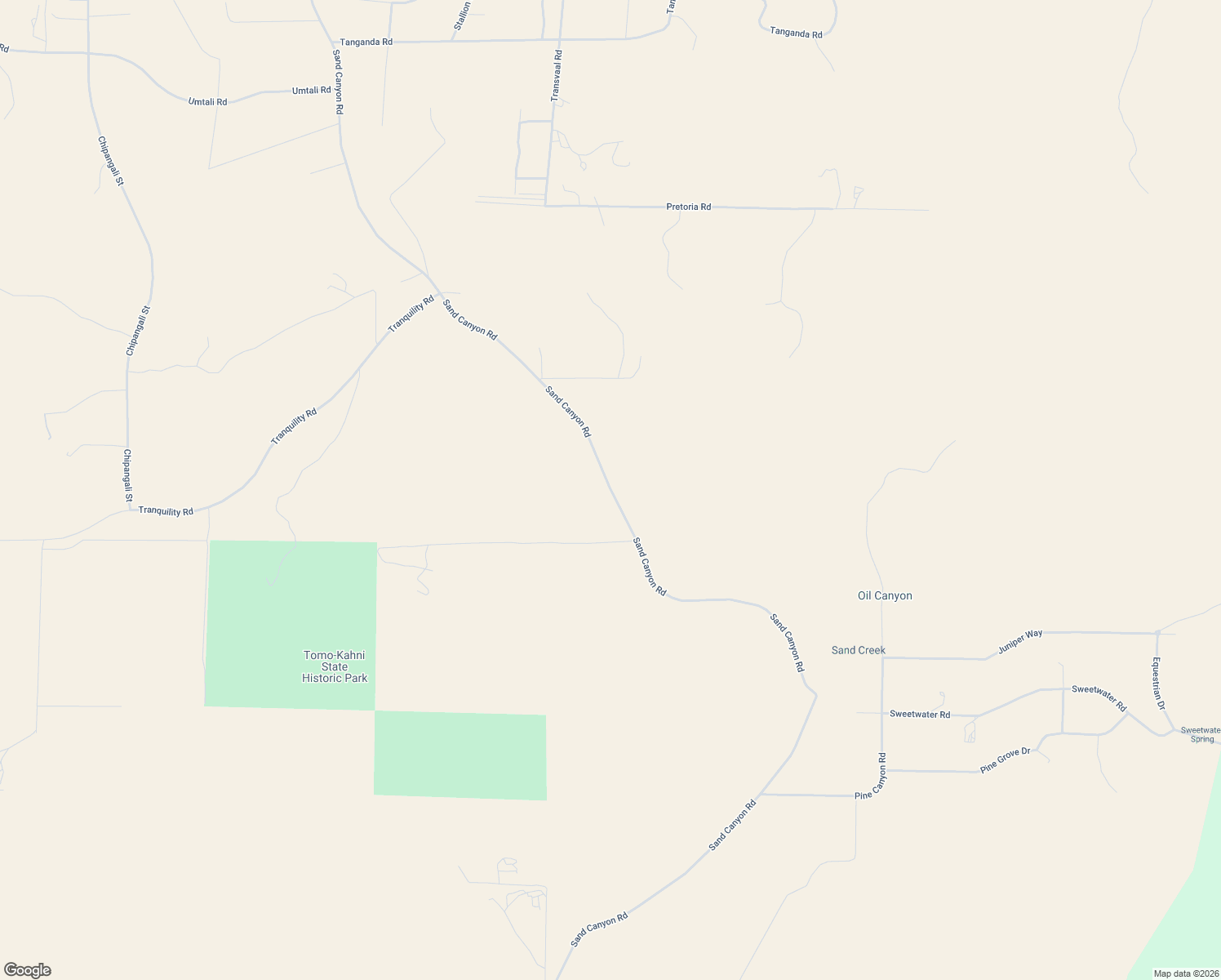 map of restaurants, bars, coffee shops, grocery stores, and more near Sand Canyon Road in Kern County