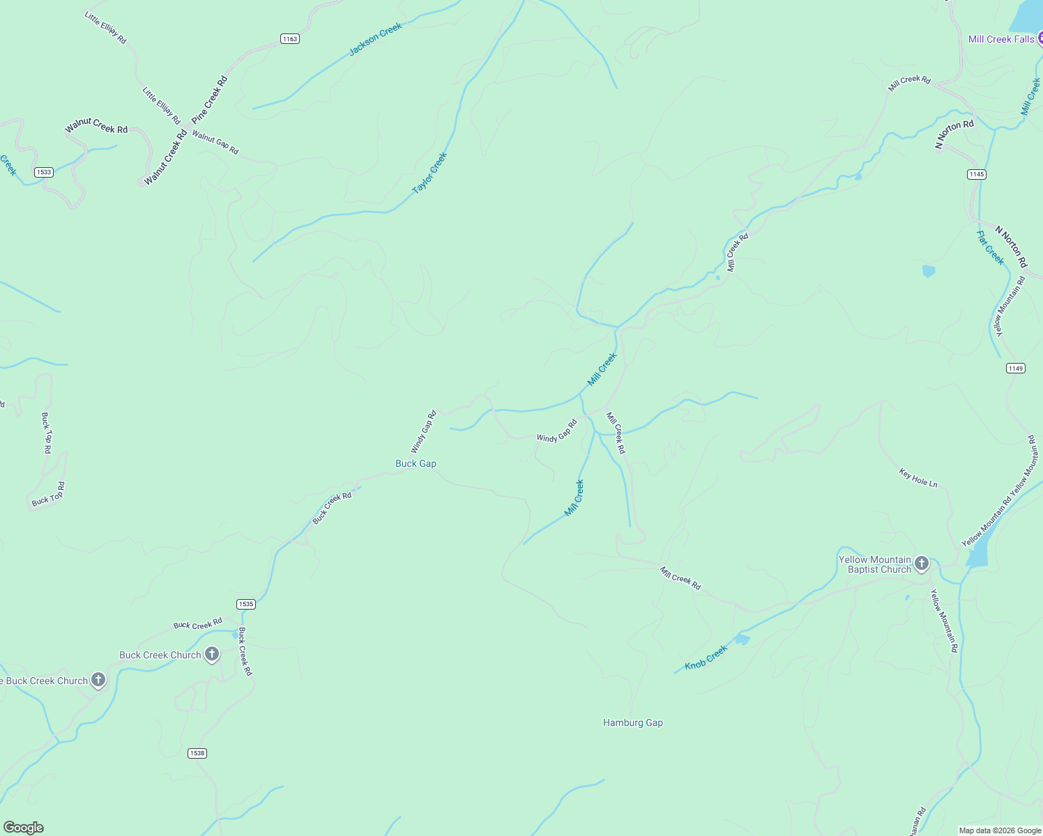 map of restaurants, bars, coffee shops, grocery stores, and more near 411 Windy Gap Road in Cullowhee
