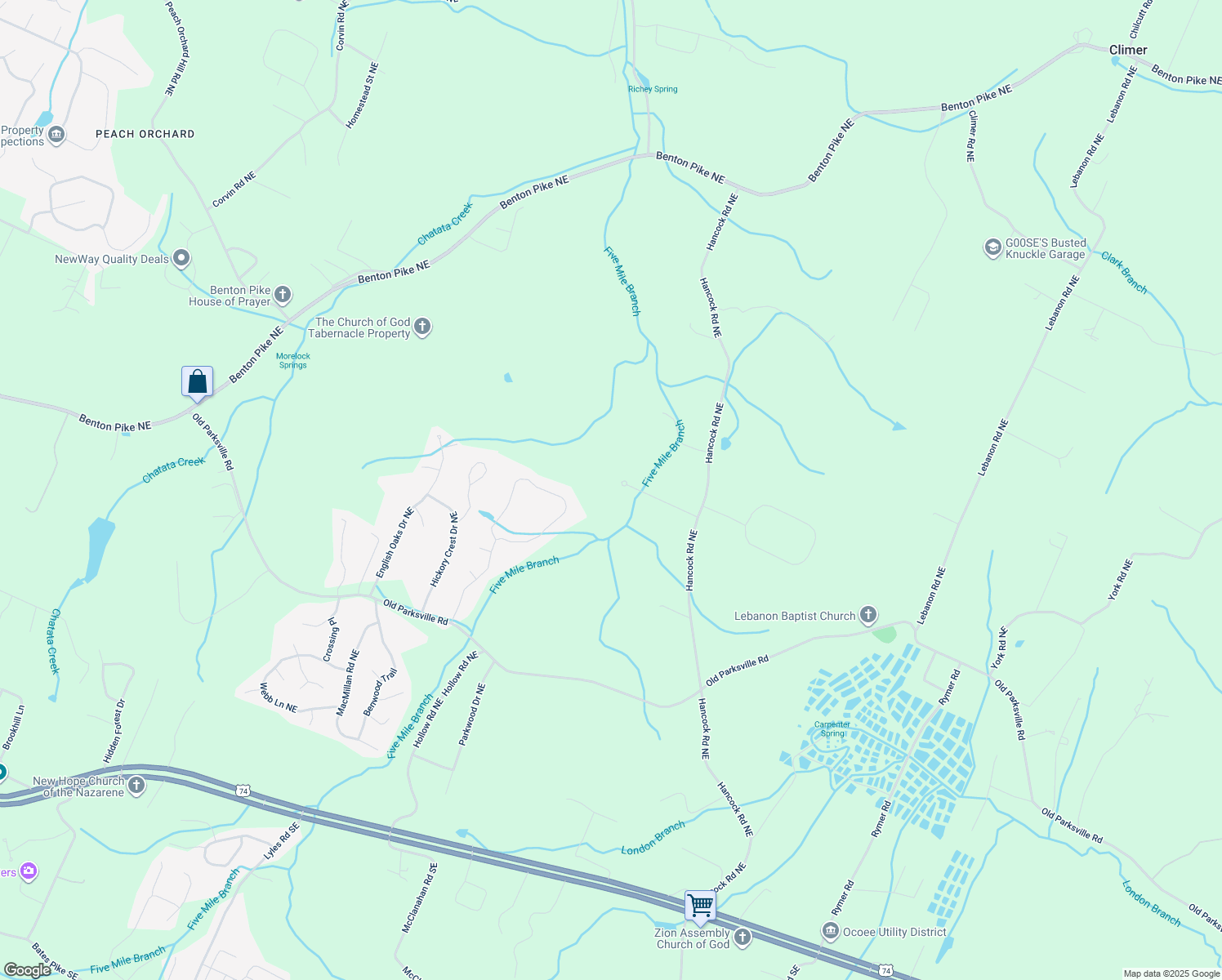 map of restaurants, bars, coffee shops, grocery stores, and more near 231 American Dr NE in Cleveland