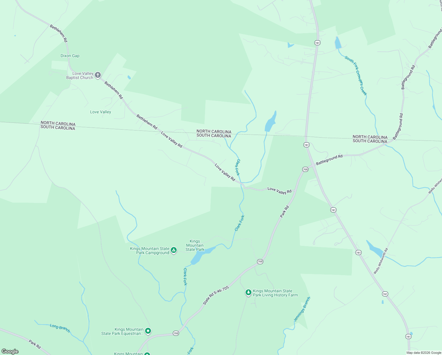 map of restaurants, bars, coffee shops, grocery stores, and more near 1030 Love Valley Road in Clover