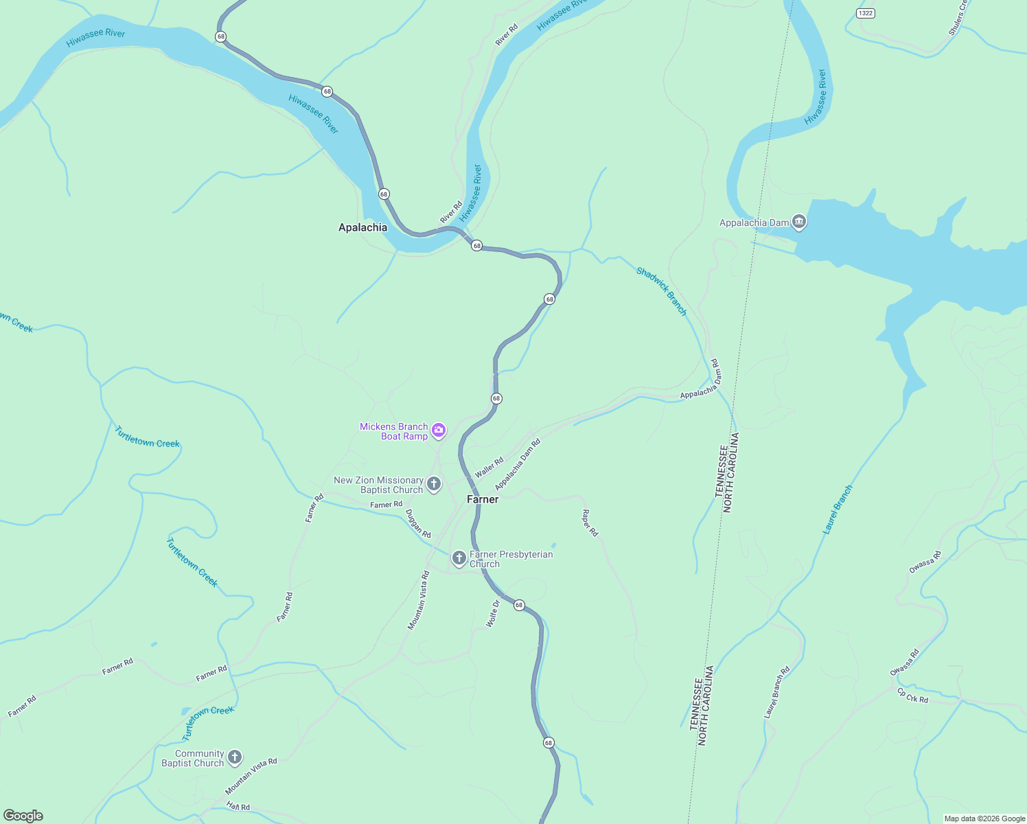 map of restaurants, bars, coffee shops, grocery stores, and more near 223 Womble Road in Farner