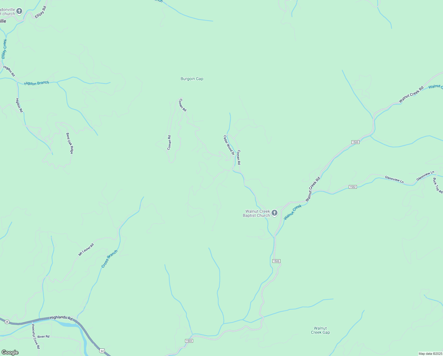 map of restaurants, bars, coffee shops, grocery stores, and more near 145 Laurel Canyon Road in Franklin