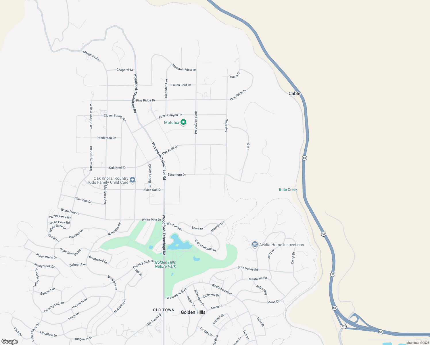 map of restaurants, bars, coffee shops, grocery stores, and more near 20011 Sycamore Drive in Tehachapi