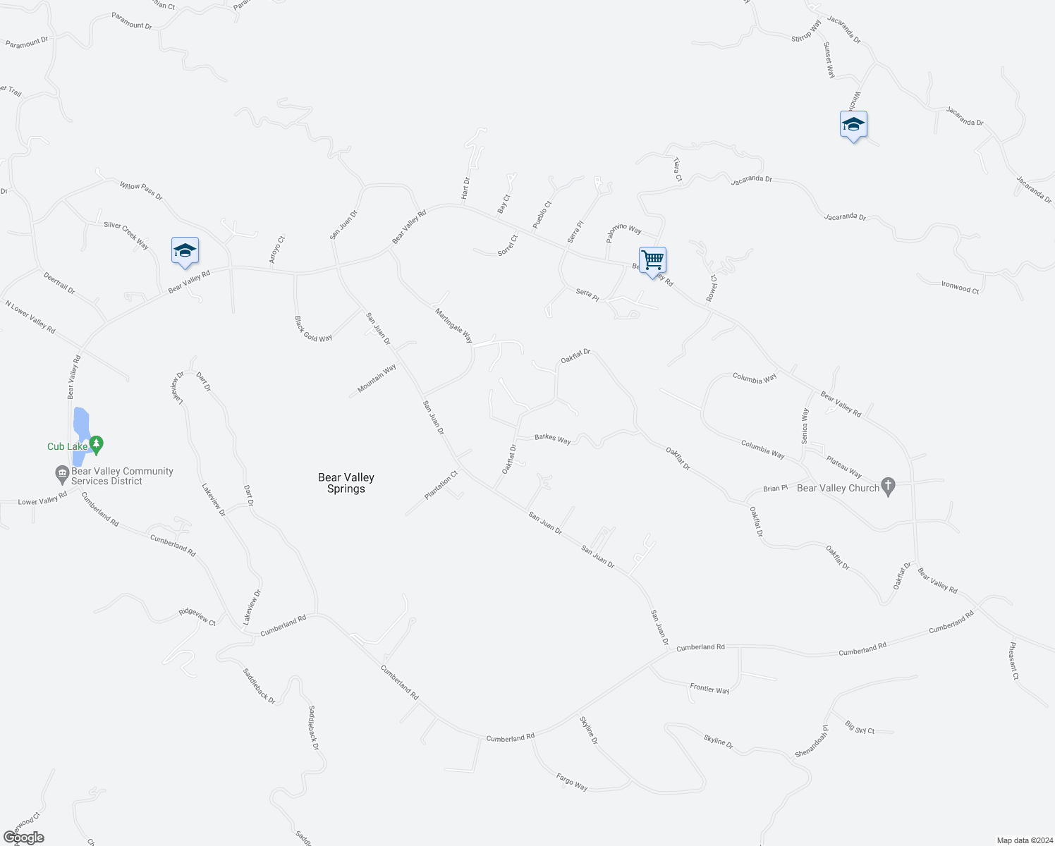 map of restaurants, bars, coffee shops, grocery stores, and more near 27570 Oakflat Drive in Tehachapi