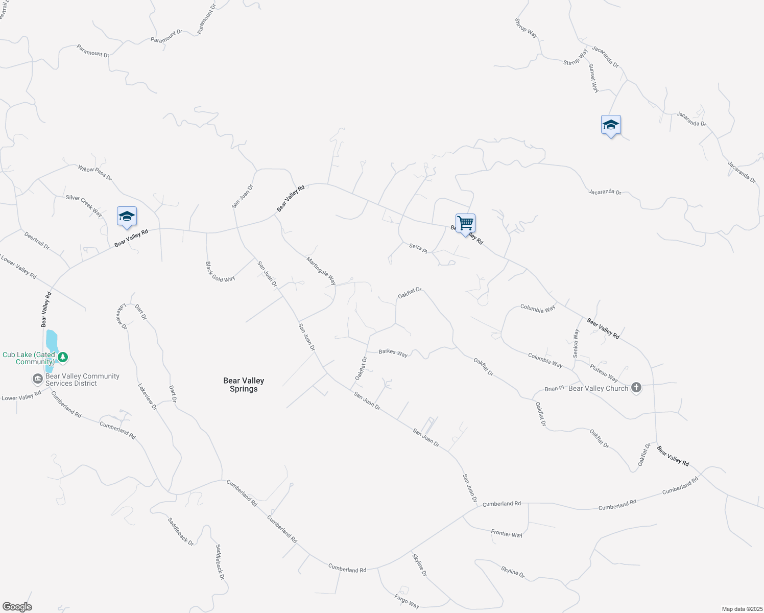 map of restaurants, bars, coffee shops, grocery stores, and more near 27401 Oakflat Drive in Tehachapi