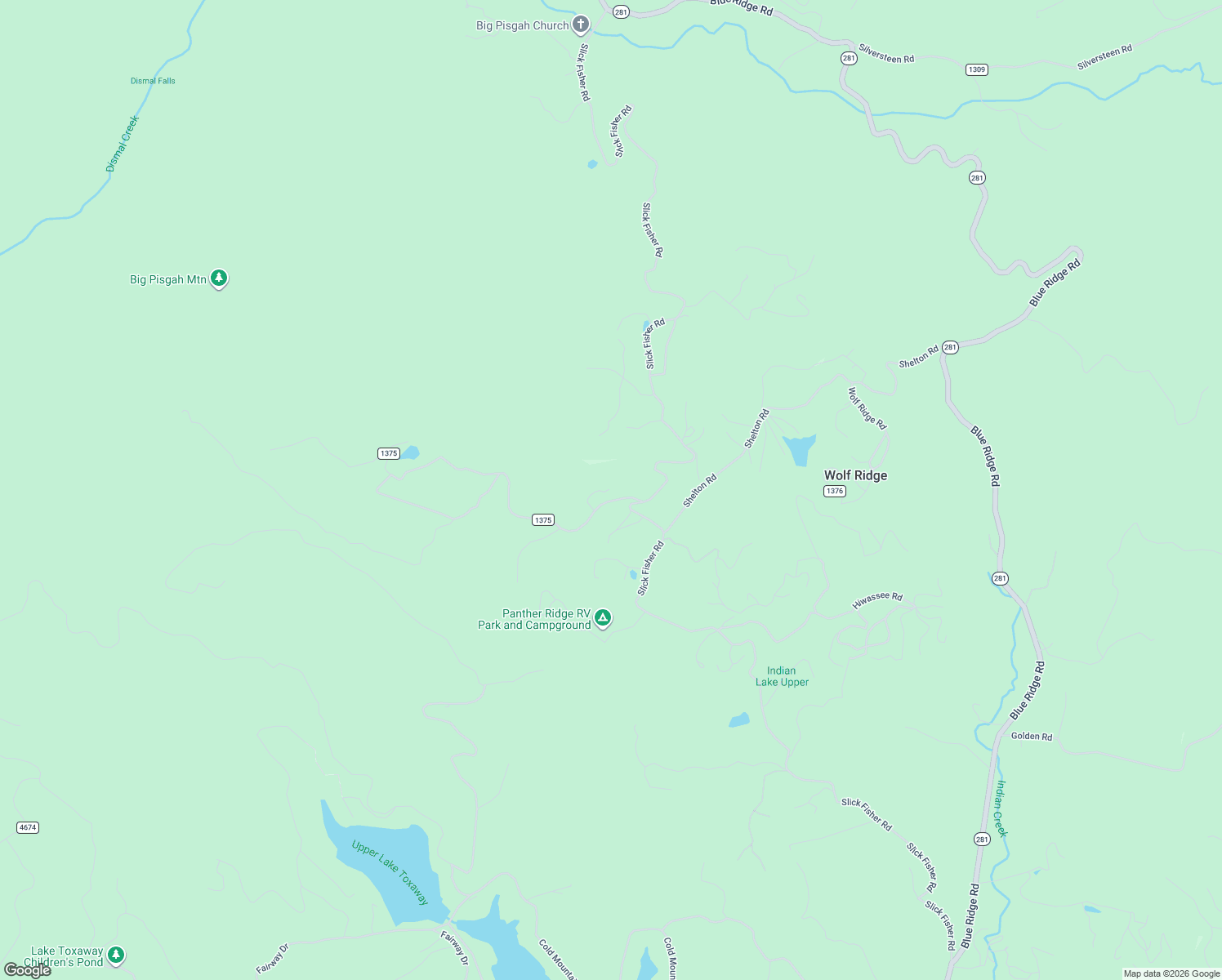 map of restaurants, bars, coffee shops, grocery stores, and more near 2089 Slick Fisher Road in Lake Toxaway