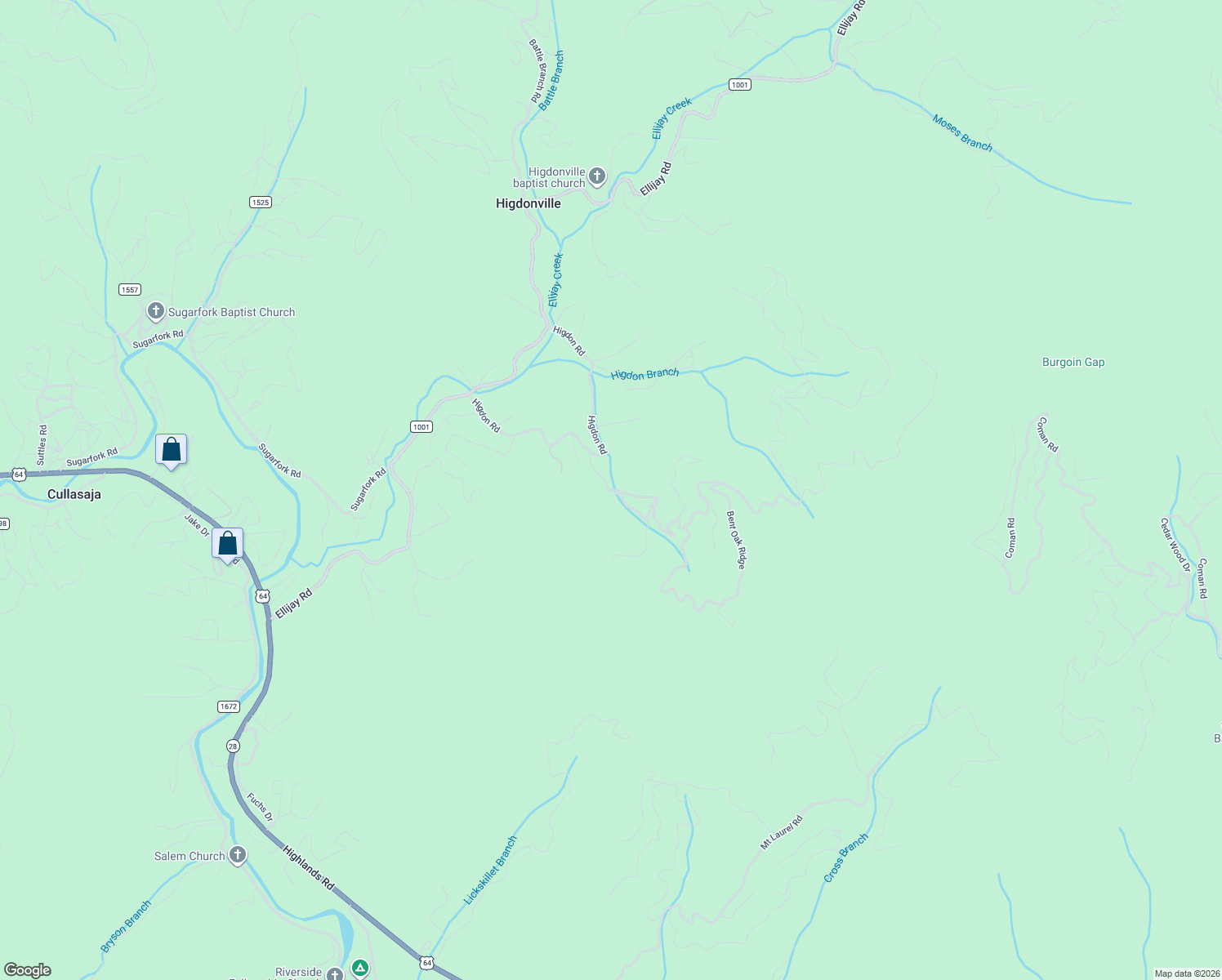 map of restaurants, bars, coffee shops, grocery stores, and more near 545 Higdon Road in Franklin
