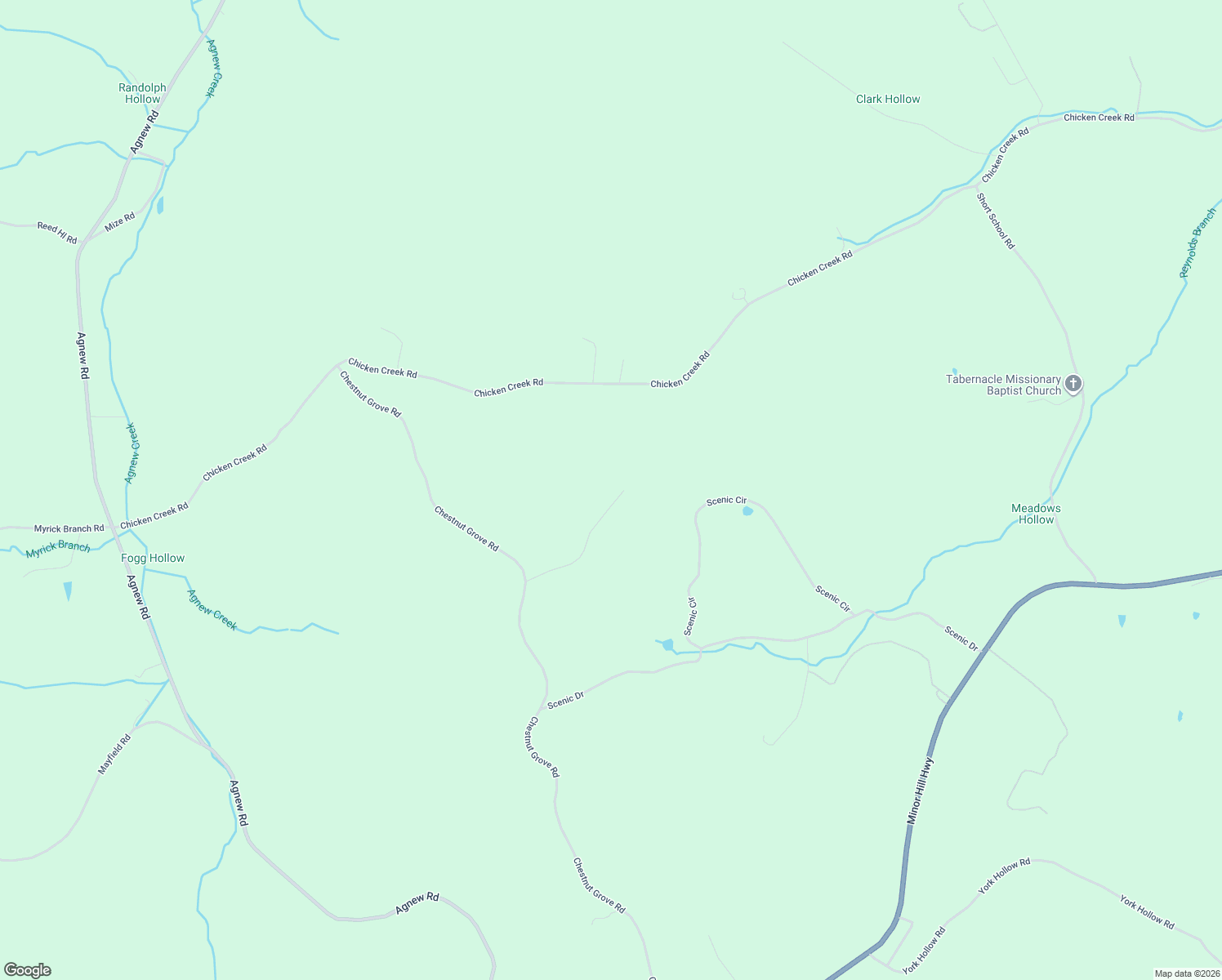 map of restaurants, bars, coffee shops, grocery stores, and more near 499 Scenic Hills Road in Pulaski