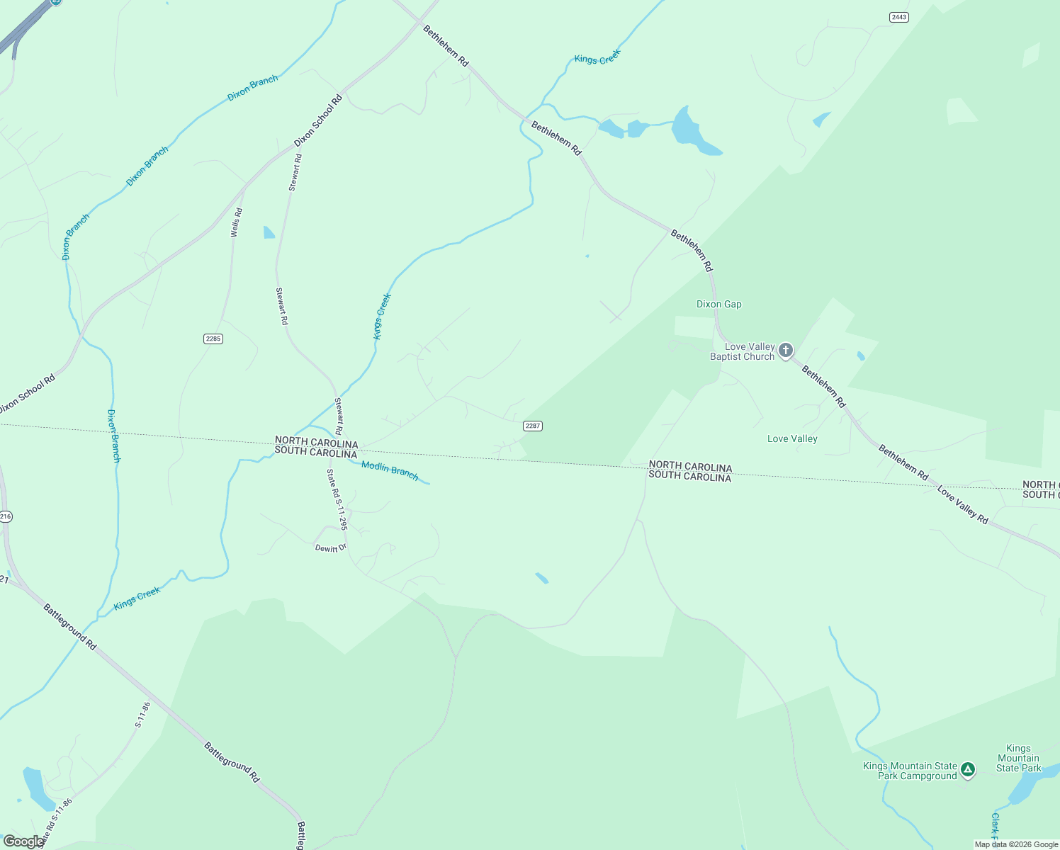 map of restaurants, bars, coffee shops, grocery stores, and more near 228-248 Farris Road in Kings Mountain