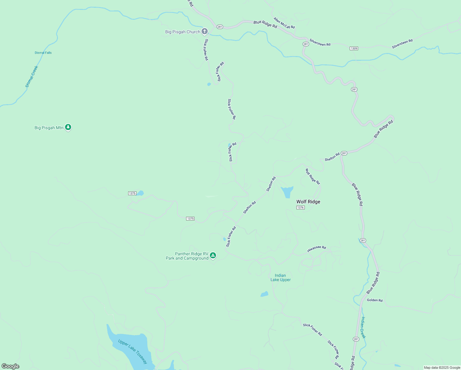 map of restaurants, bars, coffee shops, grocery stores, and more near 240 Foggy Mountain Road in Lake Toxaway