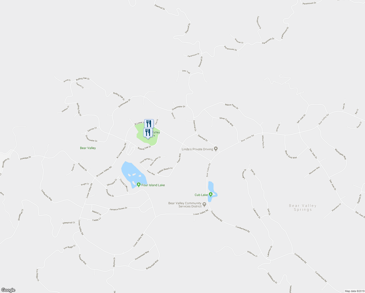 map of restaurants, bars, coffee shops, grocery stores, and more near 29180 North Lower Valley Road in Tehachapi