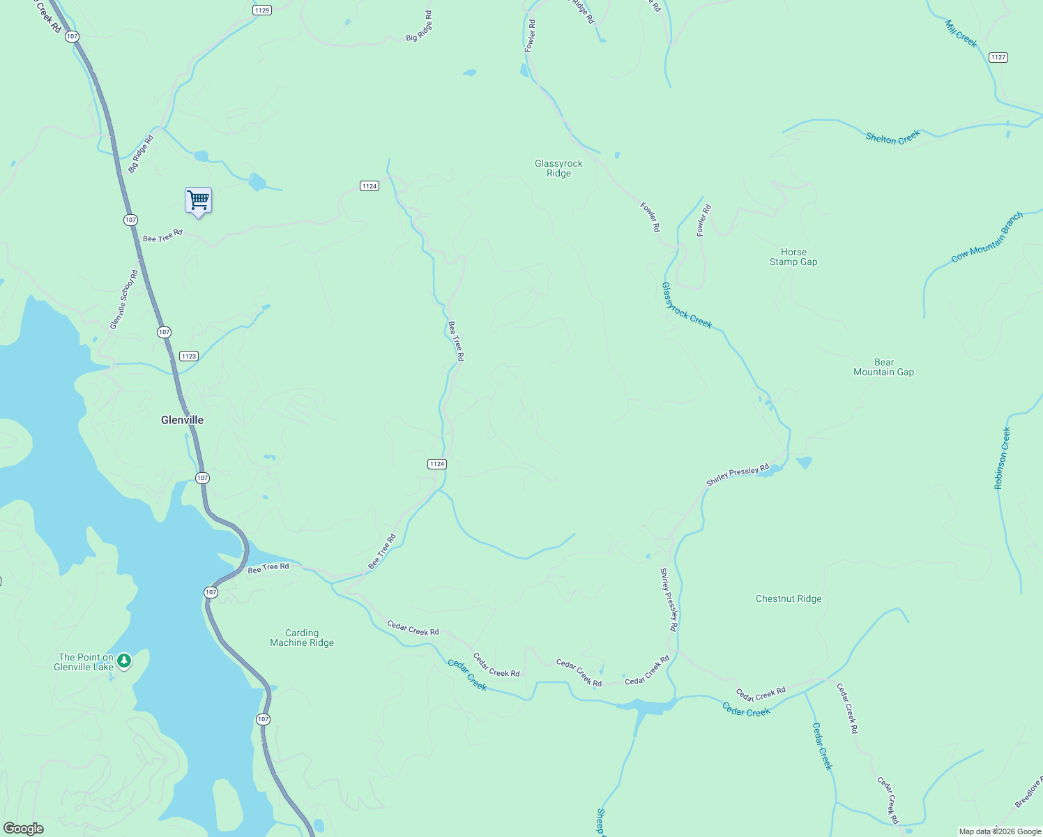 map of restaurants, bars, coffee shops, grocery stores, and more near 546 Stinger Ridge in Glenville