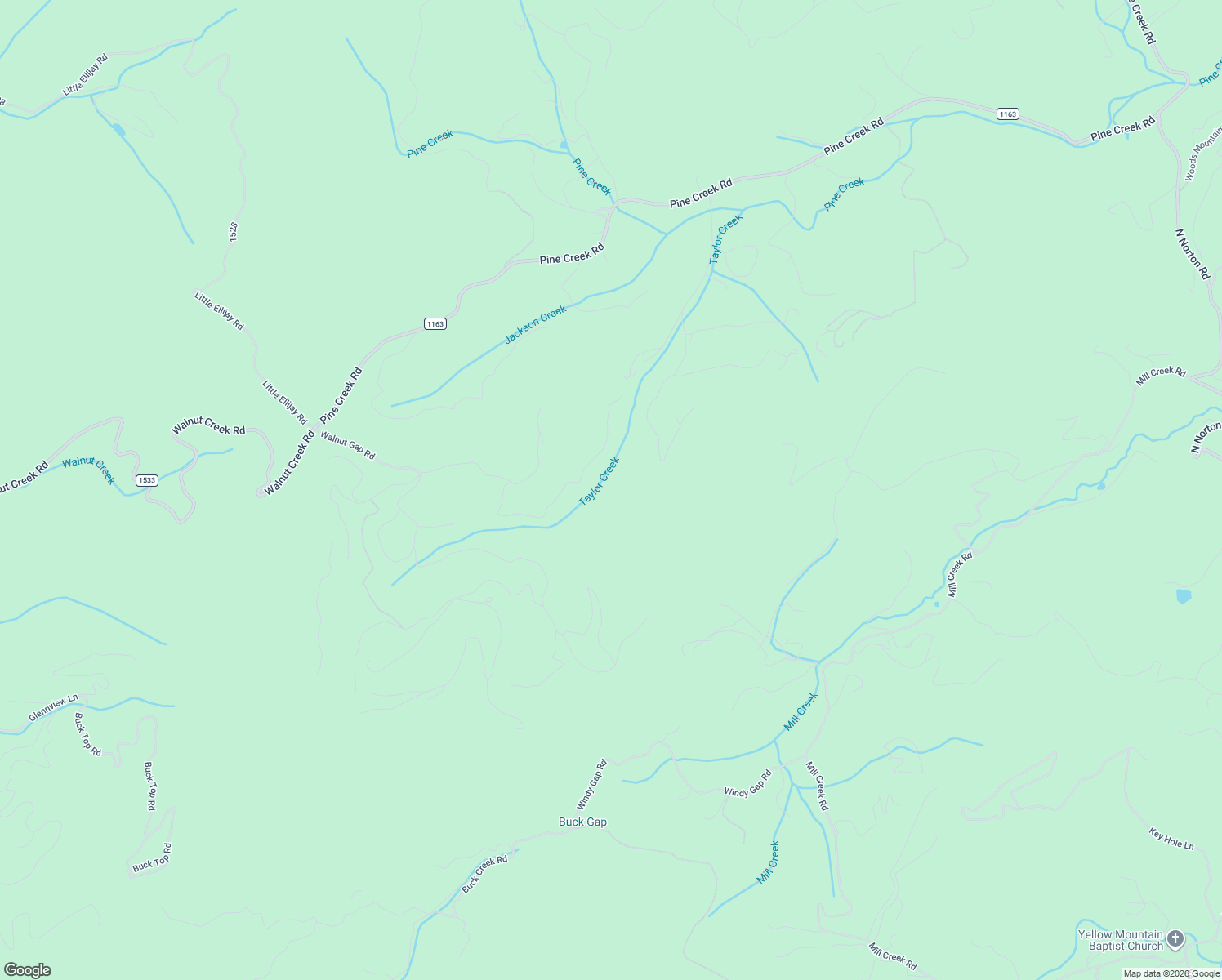 map of restaurants, bars, coffee shops, grocery stores, and more near 720 Taylor Creek Road in Cullowhee