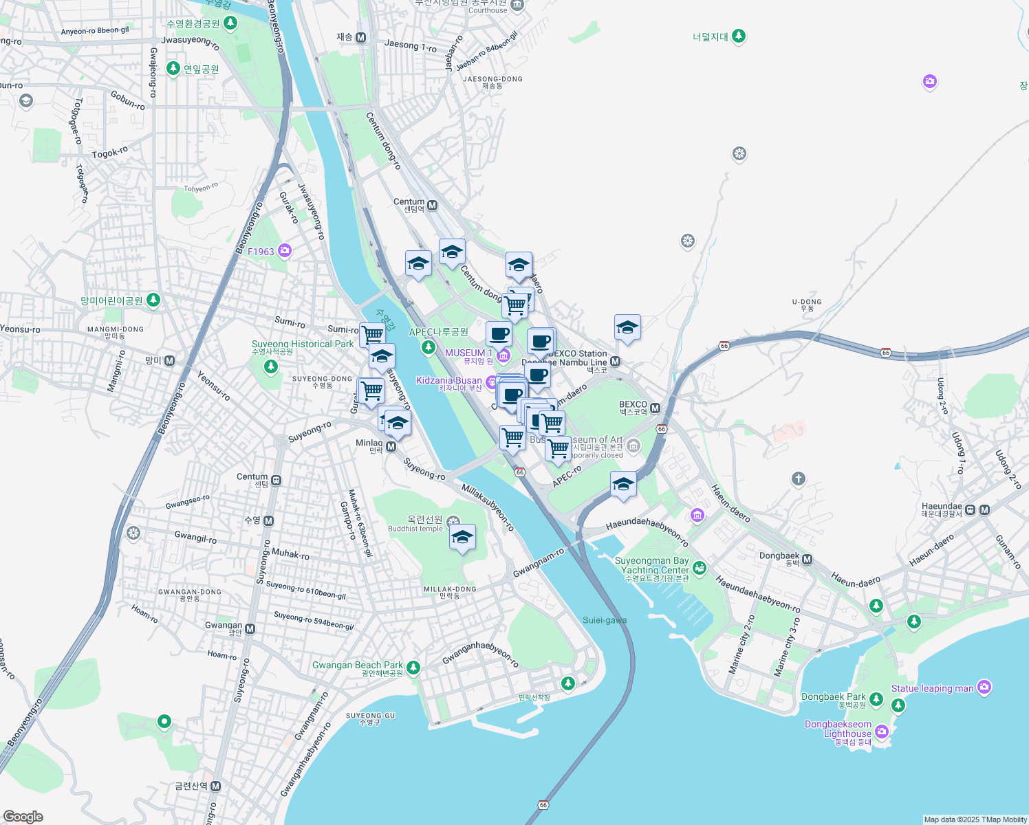 map of restaurants, bars, coffee shops, grocery stores, and more near in 