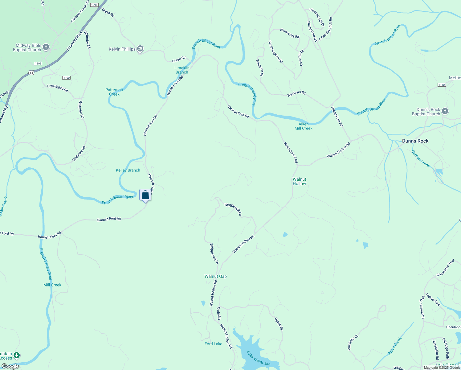 map of restaurants, bars, coffee shops, grocery stores, and more near 783 Henry Mountain Road in Brevard
