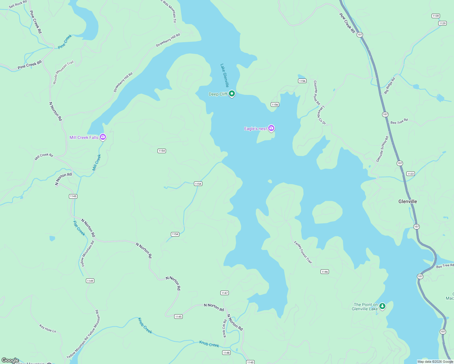 map of restaurants, bars, coffee shops, grocery stores, and more near 20 Summer Hill Road in Cullowhee