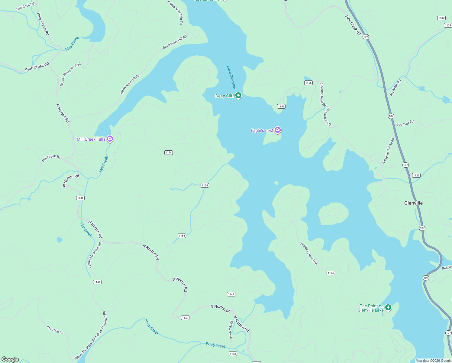 map of restaurants, bars, coffee shops, grocery stores, and more near 20 Summer Hill Road in Cullowhee