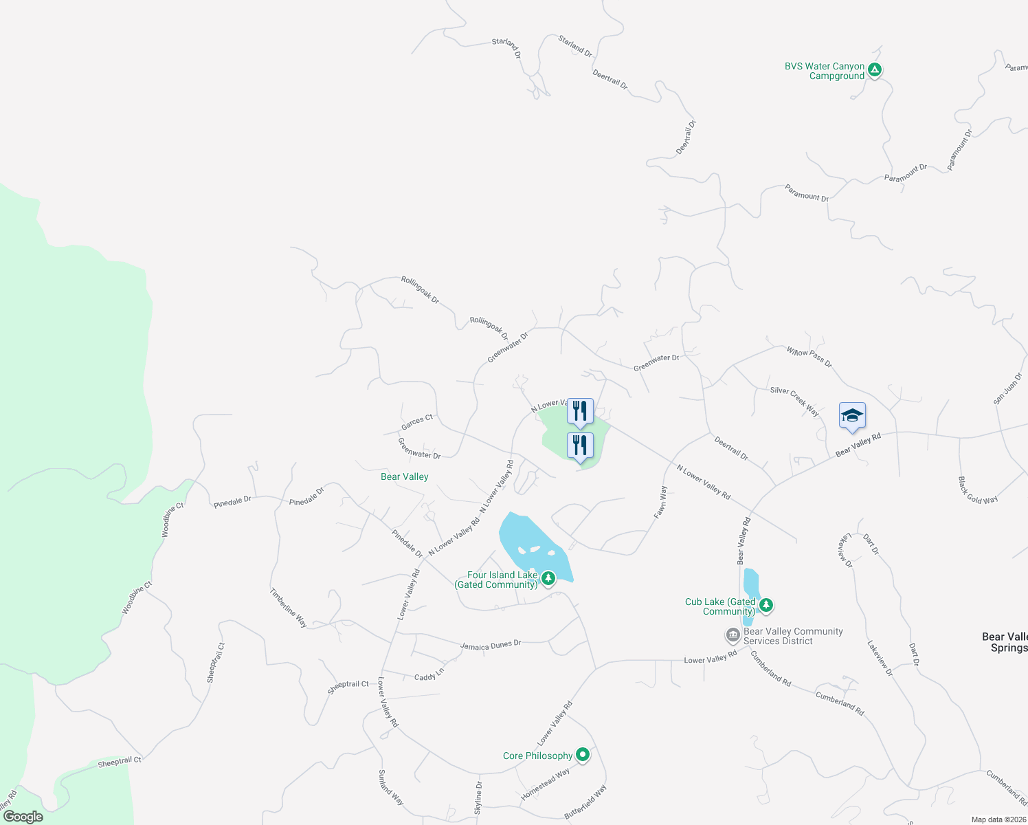map of restaurants, bars, coffee shops, grocery stores, and more near 29731 North Lower Valley Road in Tehachapi