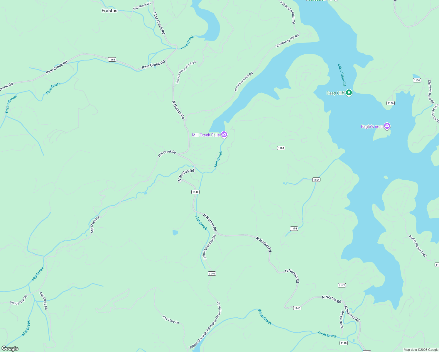 map of restaurants, bars, coffee shops, grocery stores, and more near 28 Jetty Point Road in Cullowhee