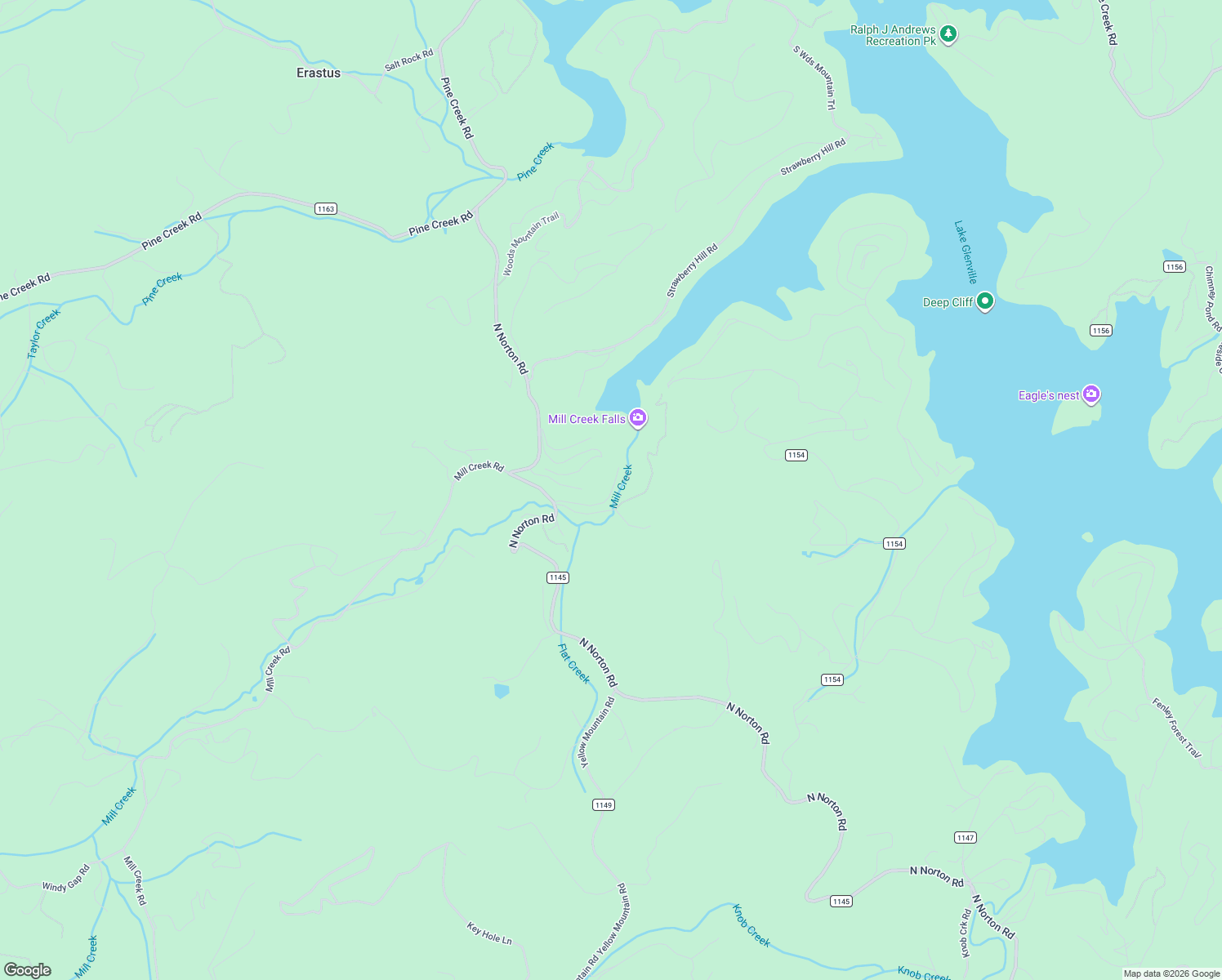 map of restaurants, bars, coffee shops, grocery stores, and more near 226 Broken Oak Trail in Cullowhee