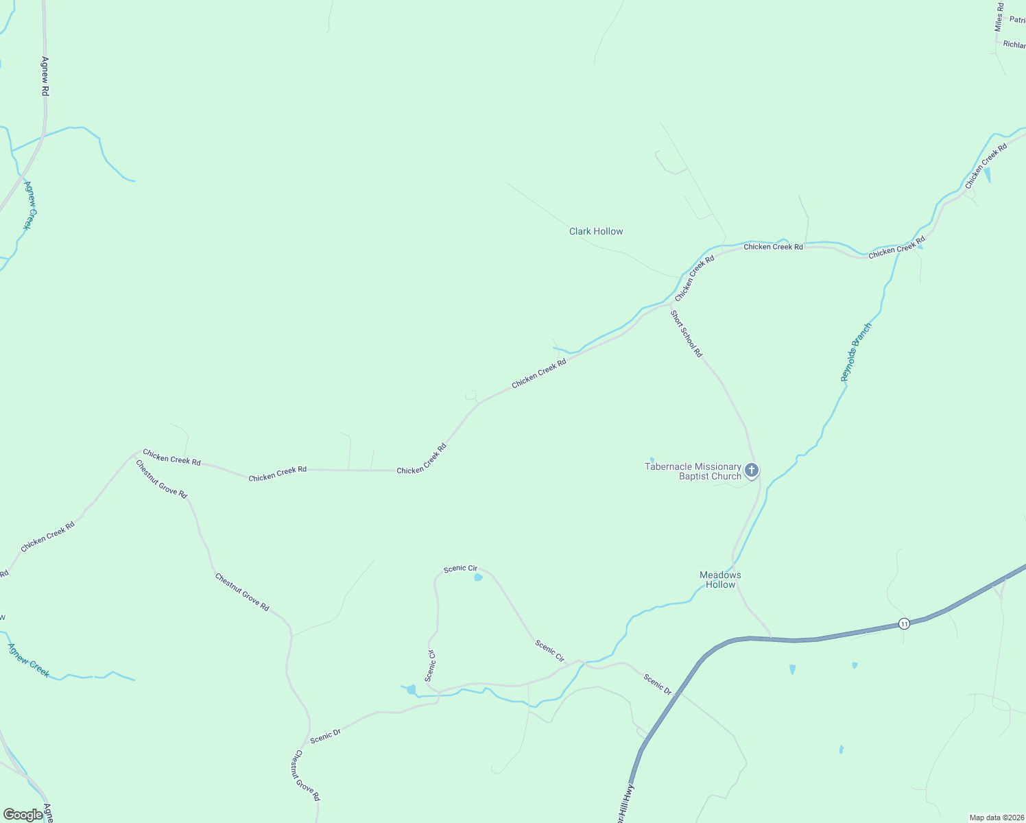 map of restaurants, bars, coffee shops, grocery stores, and more near 1225 Chicken Creek Road in Pulaski