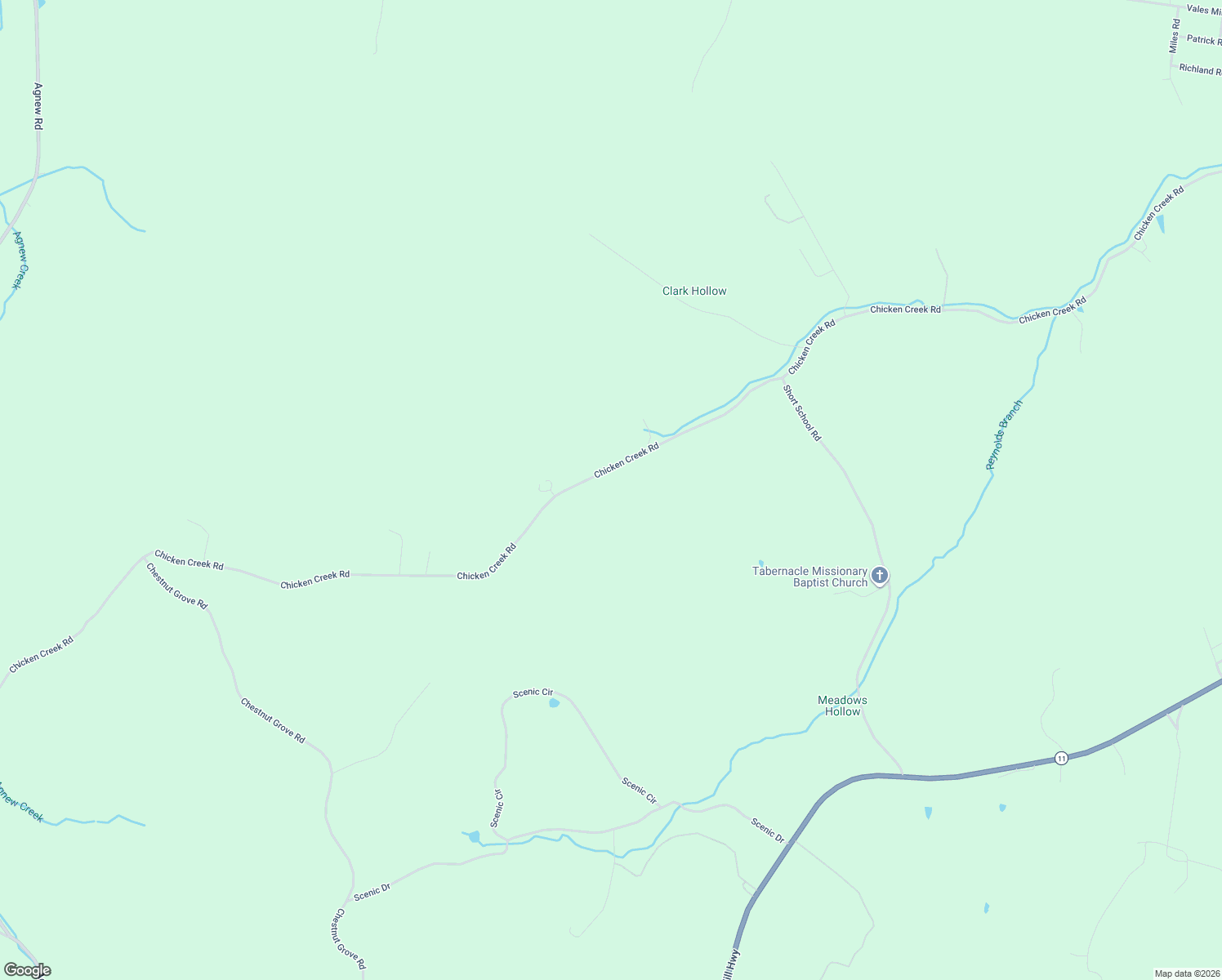 map of restaurants, bars, coffee shops, grocery stores, and more near 1225 Chicken Creek Road in Pulaski