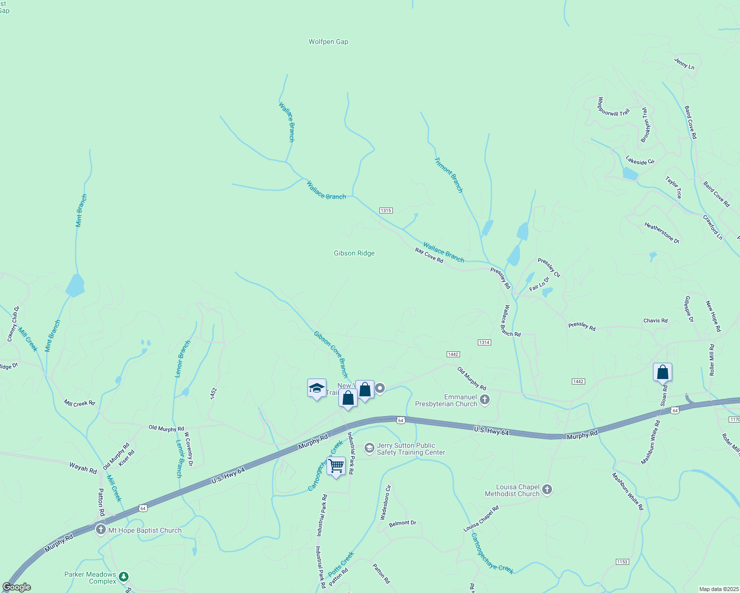 map of restaurants, bars, coffee shops, grocery stores, and more near 17 Granny Kate Lane in Franklin