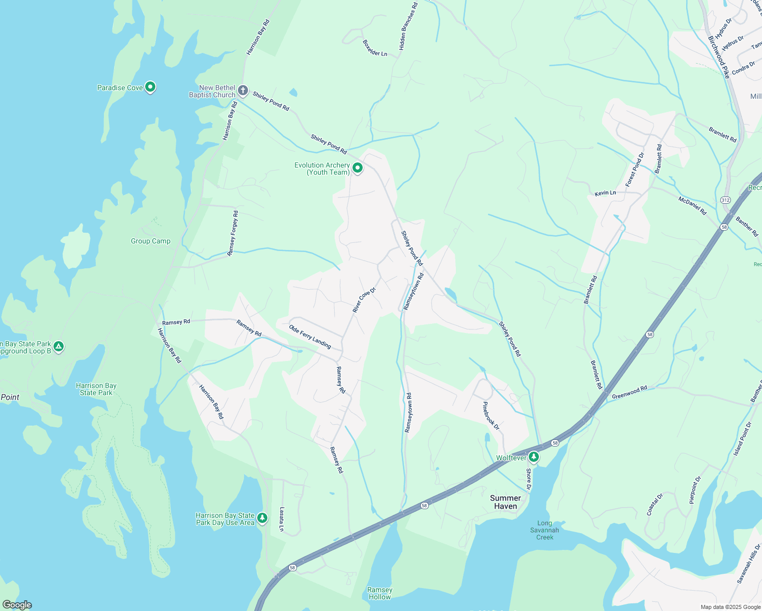 map of restaurants, bars, coffee shops, grocery stores, and more near 6765 Cedar Ridge in Harrison