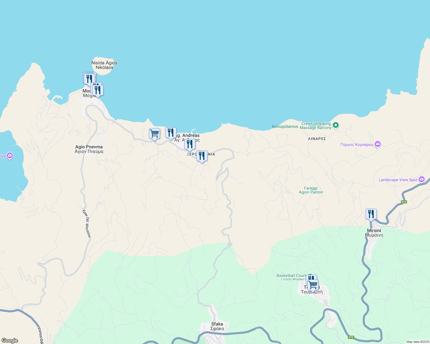 map of restaurants, bars, coffee shops, grocery stores, and more near in 