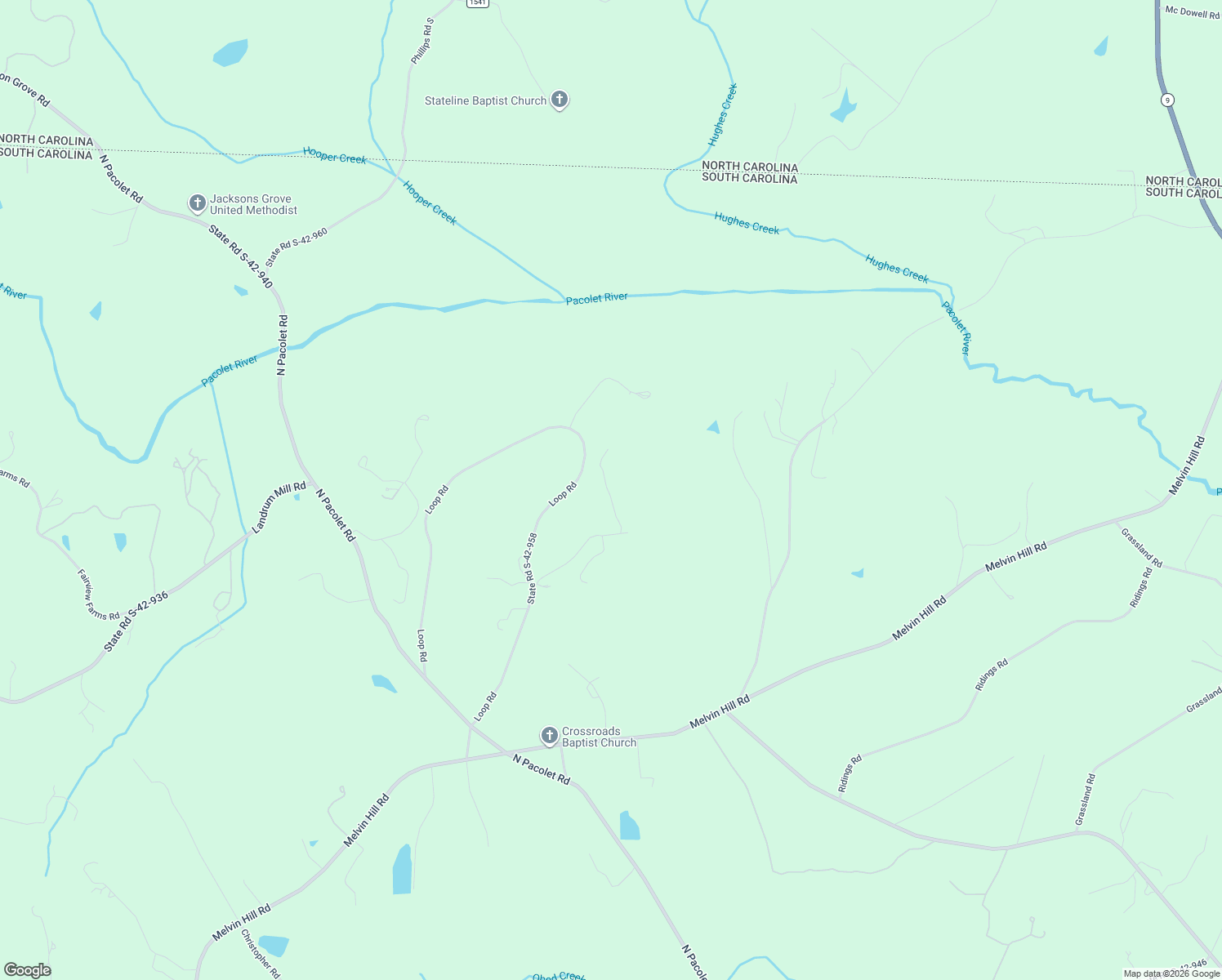 map of restaurants, bars, coffee shops, grocery stores, and more near 410 Loop Road in Campobello