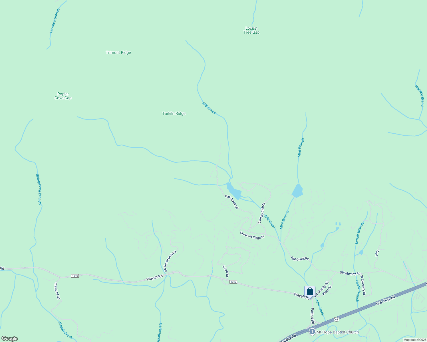map of restaurants, bars, coffee shops, grocery stores, and more near 736 Oak Creek Road in Franklin