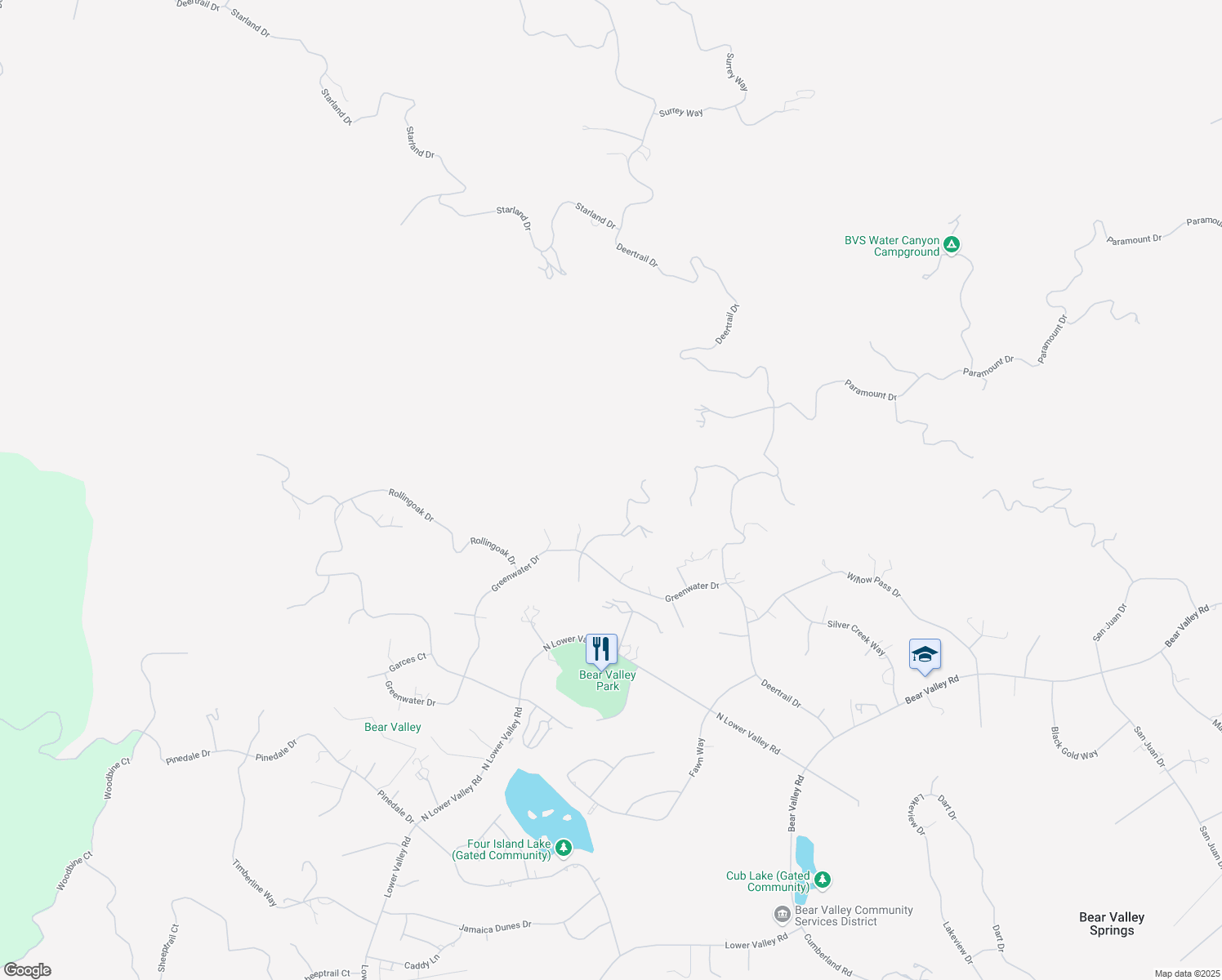 map of restaurants, bars, coffee shops, grocery stores, and more near 24661 Piute Drive in Tehachapi