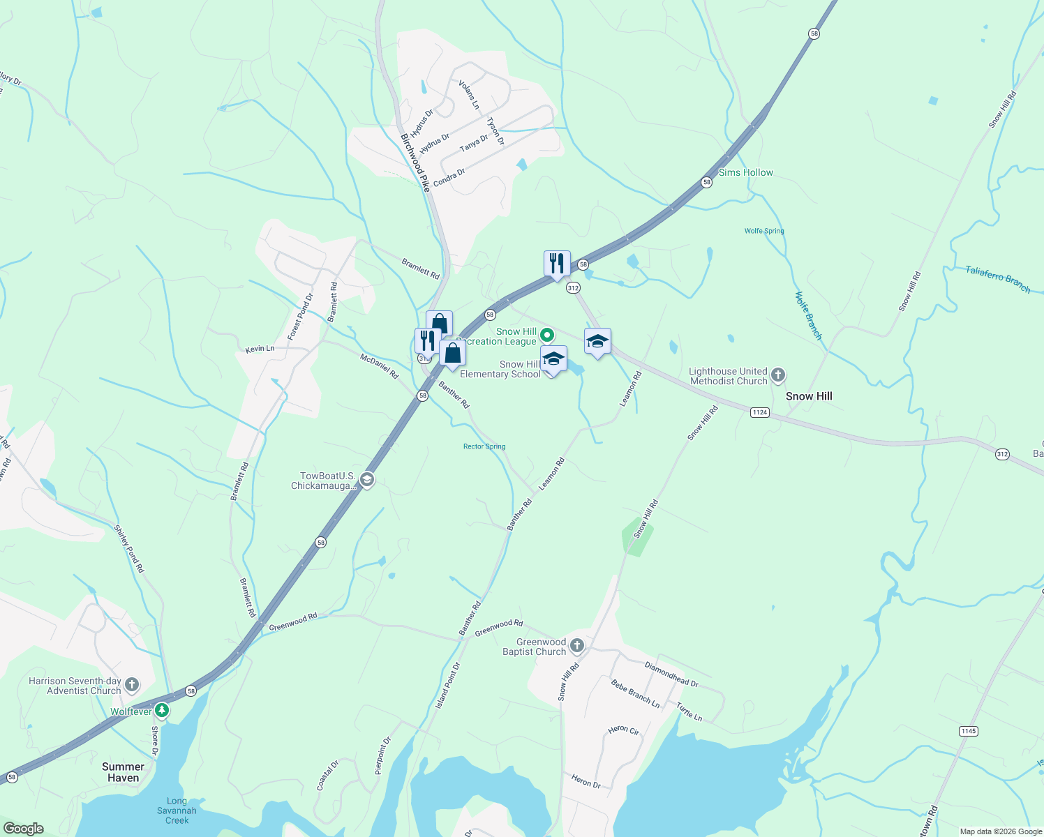 map of restaurants, bars, coffee shops, grocery stores, and more near 9003 Leamon Rd in Harrison