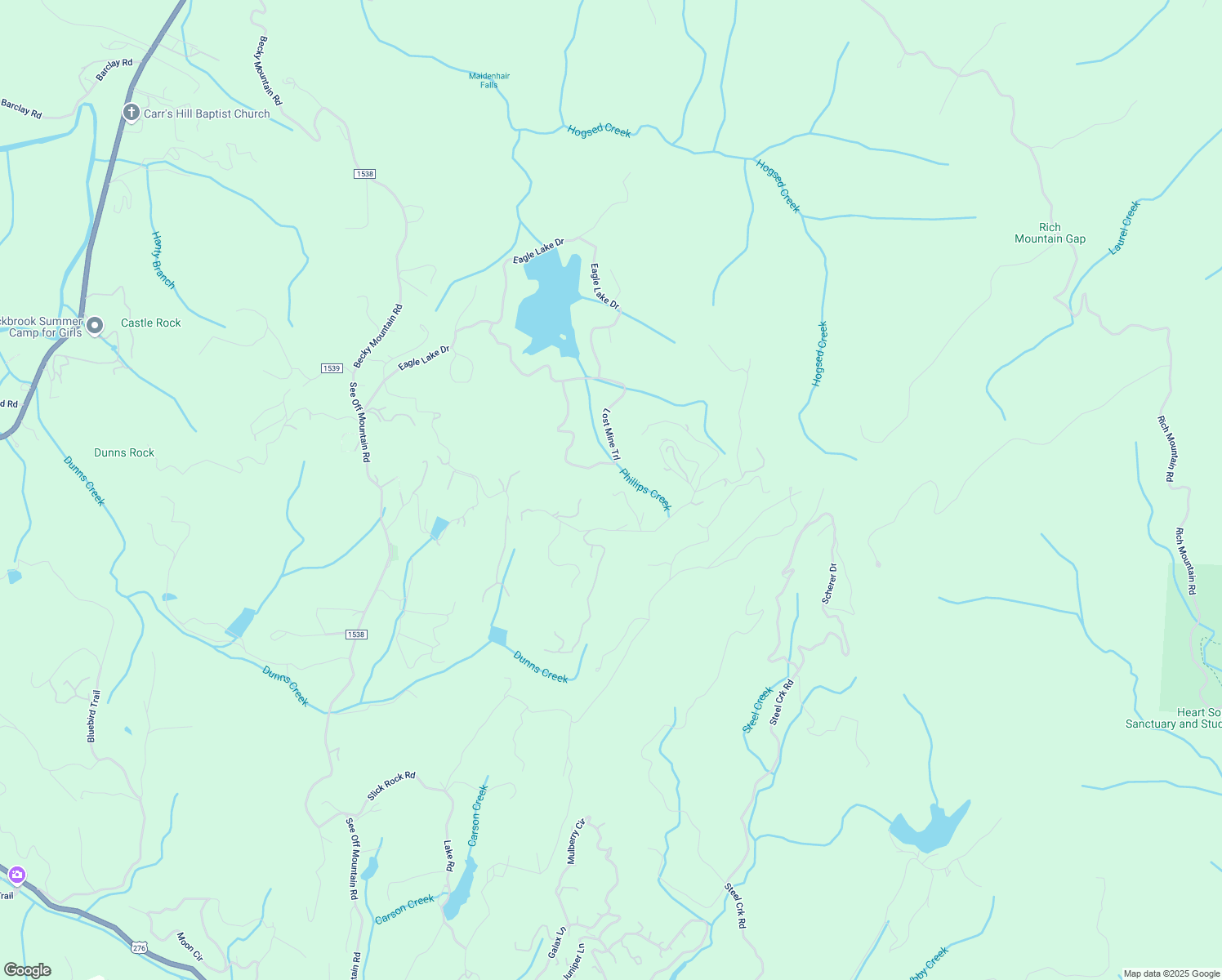 map of restaurants, bars, coffee shops, grocery stores, and more near 74 Walnut Ridge Road in Brevard