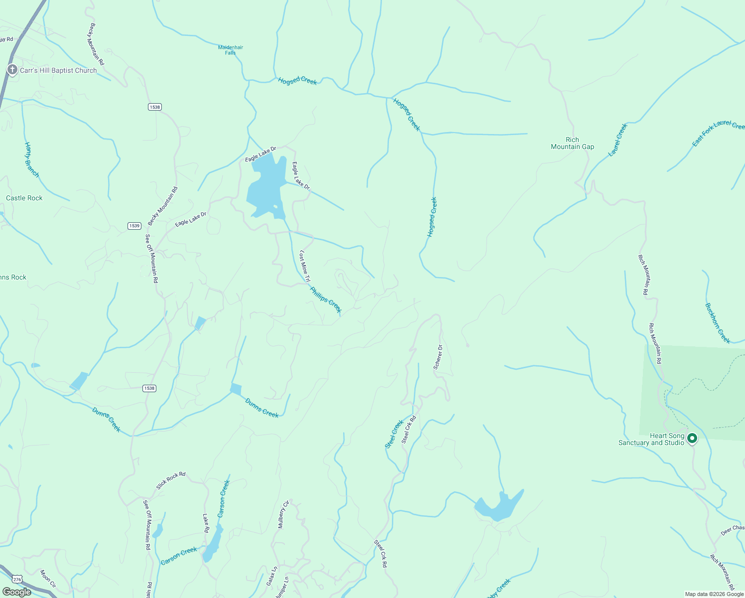 map of restaurants, bars, coffee shops, grocery stores, and more near 268 Walnut Ridge Circle in Brevard