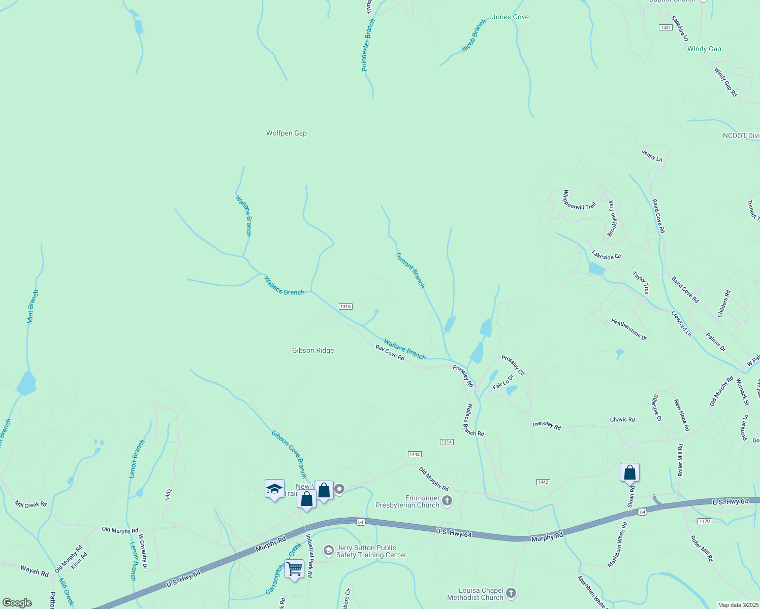 map of restaurants, bars, coffee shops, grocery stores, and more near 253 Cricket Lane in Franklin