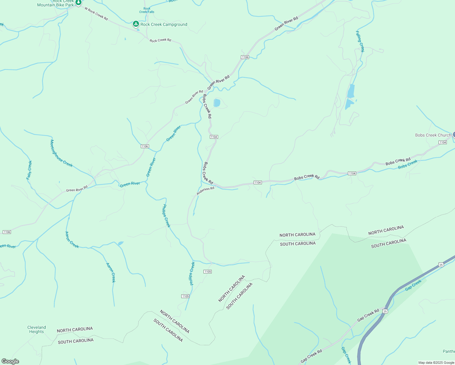 map of restaurants, bars, coffee shops, grocery stores, and more near 3571-3690 Bobs Creek Rd in Zirconia
