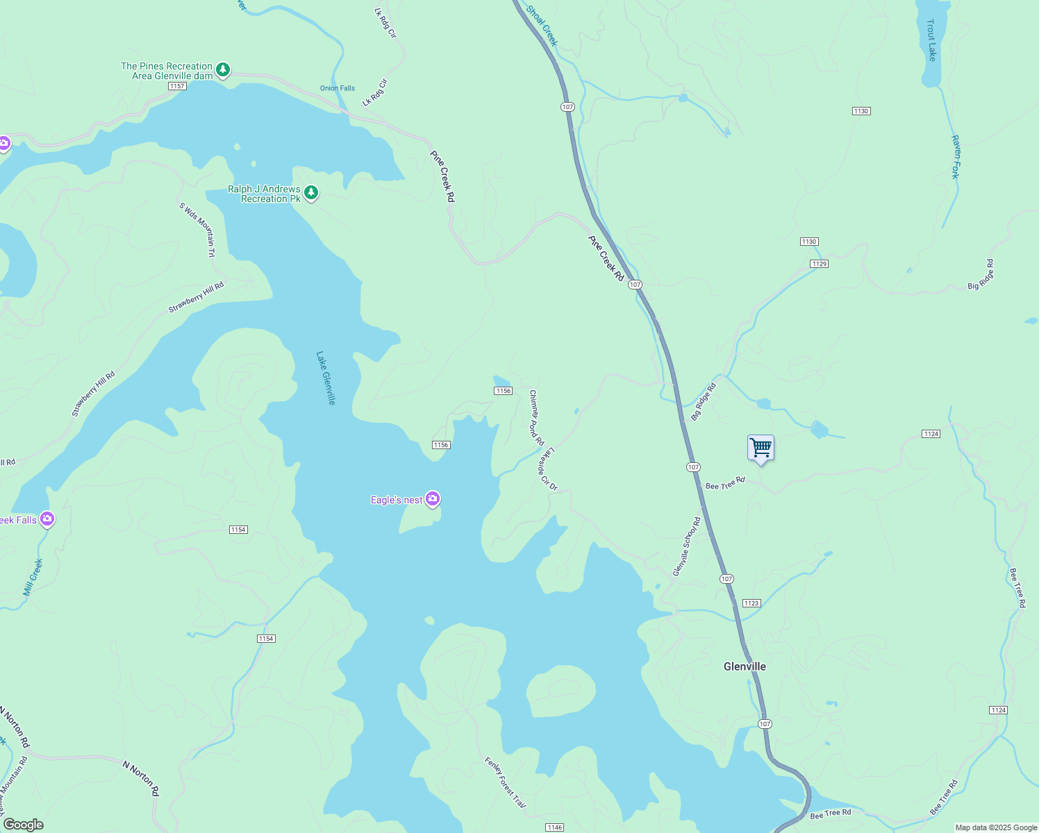 map of restaurants, bars, coffee shops, grocery stores, and more near 240 Lagoon Road in Glenville