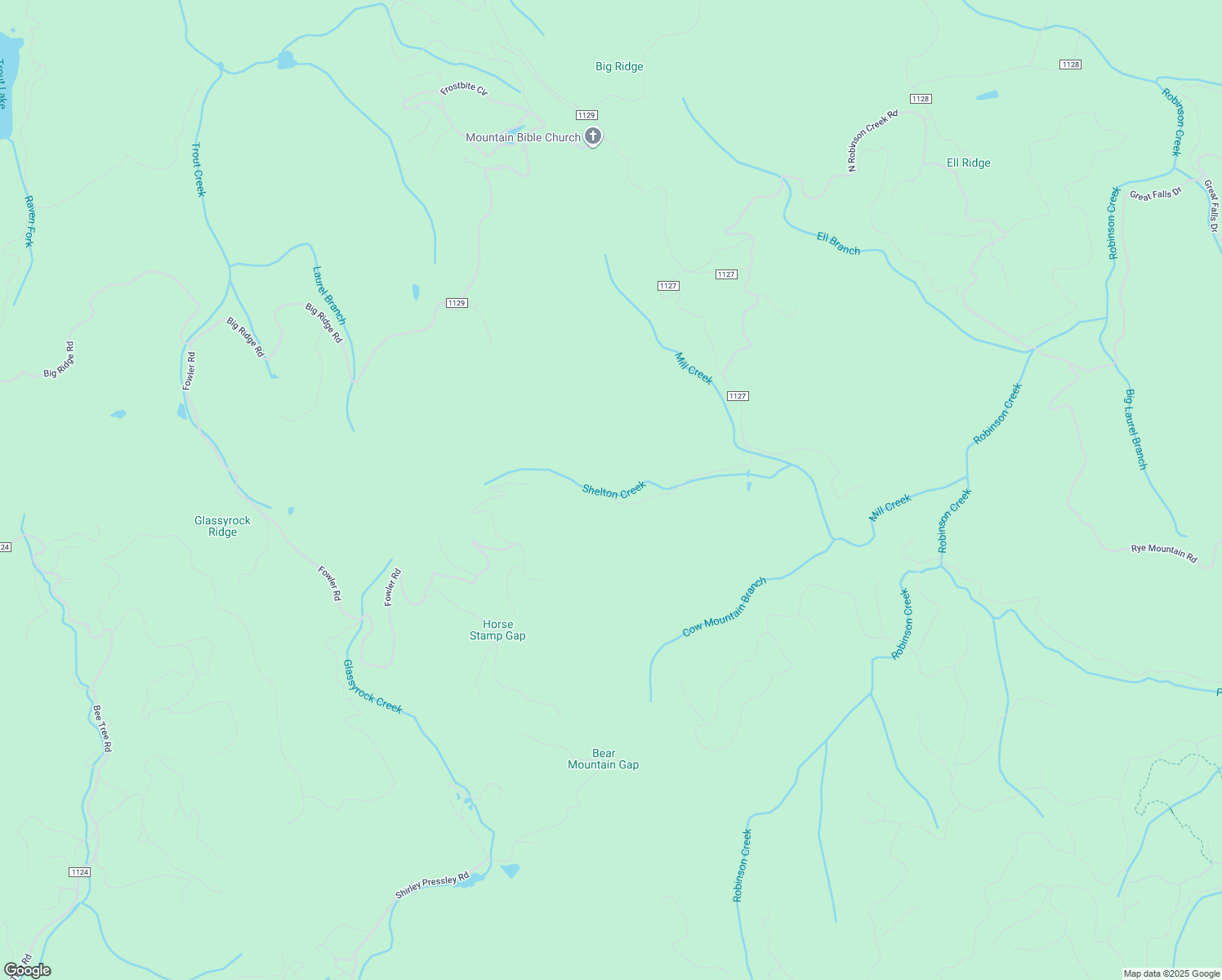 map of restaurants, bars, coffee shops, grocery stores, and more near 450 Shelton Creek Road in Glenville