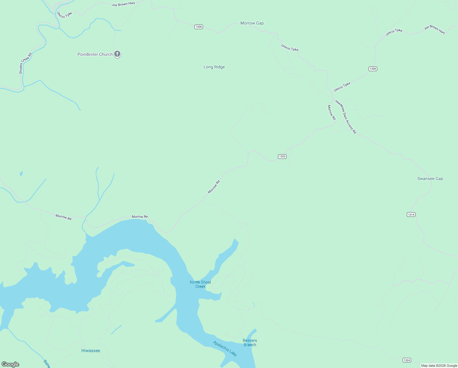 map of restaurants, bars, coffee shops, grocery stores, and more near Morrow Road in Murphy