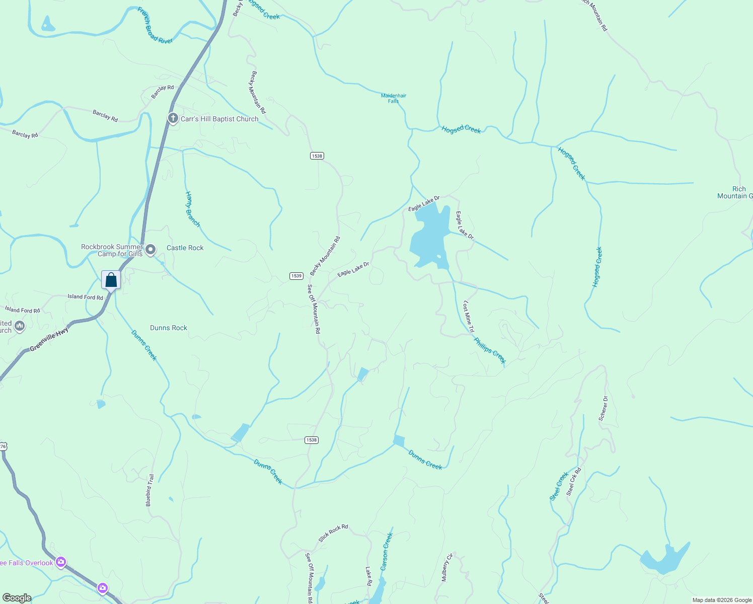 map of restaurants, bars, coffee shops, grocery stores, and more near 130 Greenfield Circle in Brevard