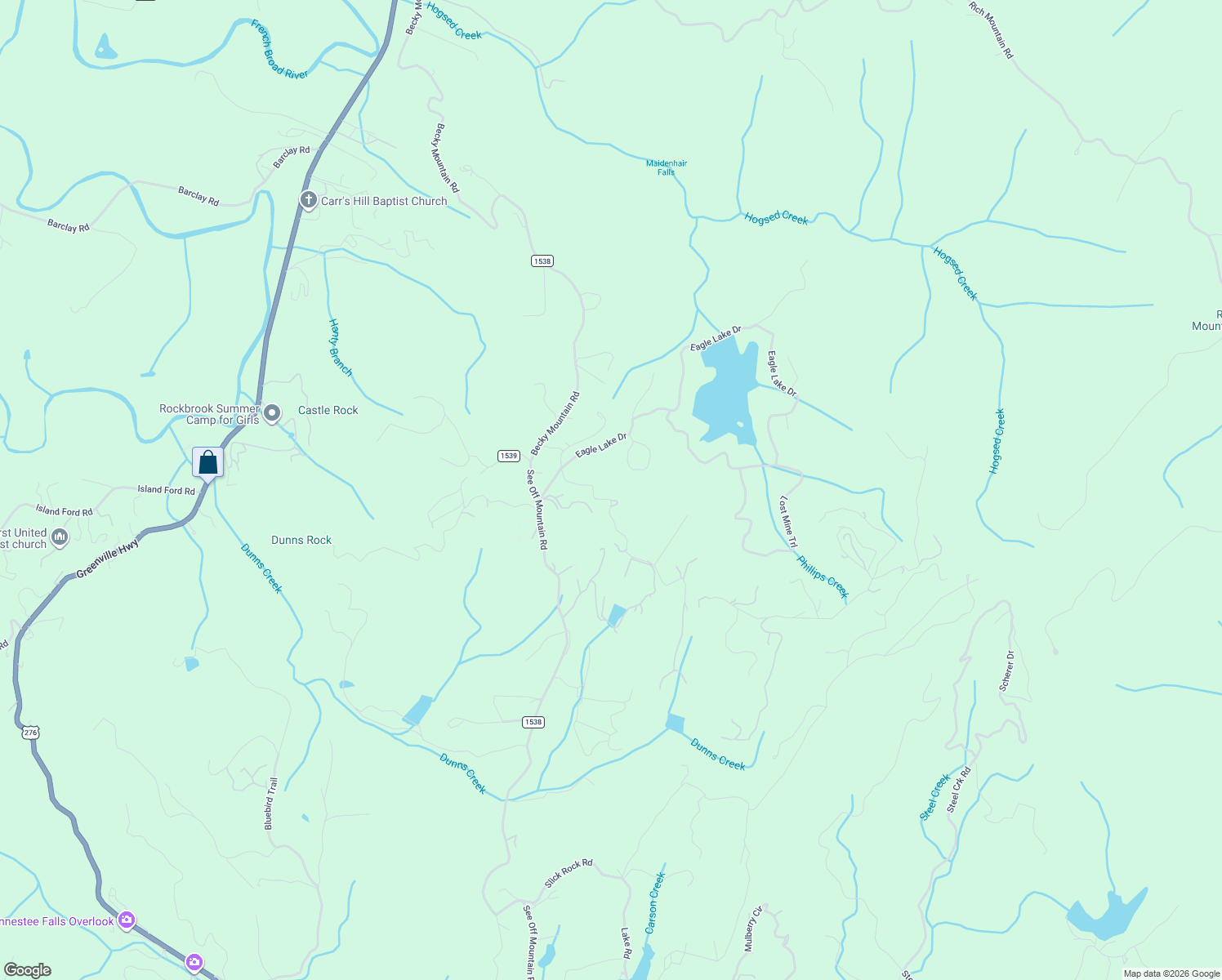 map of restaurants, bars, coffee shops, grocery stores, and more near 205 Walnut Ridge Road in Brevard