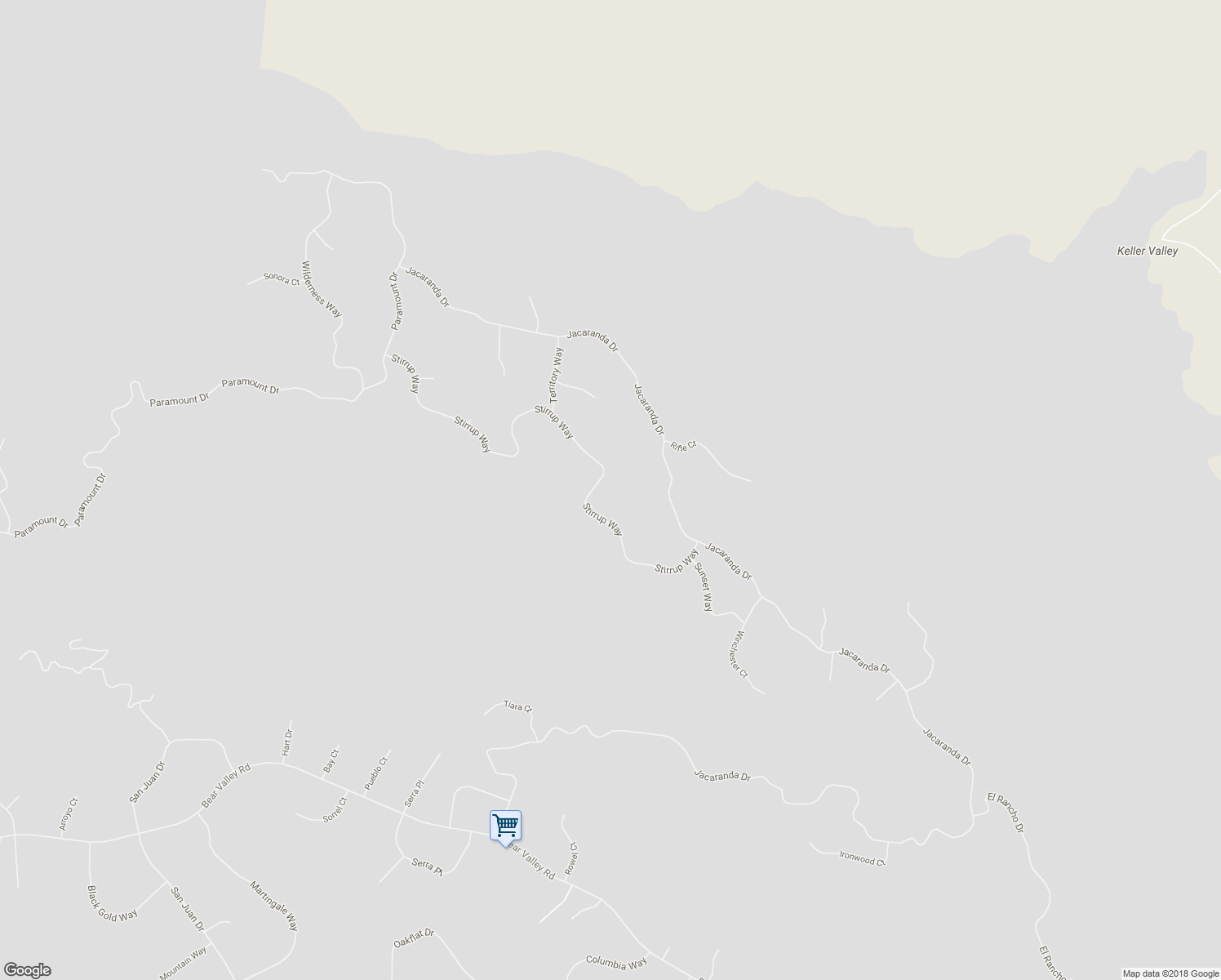 map of restaurants, bars, coffee shops, grocery stores, and more near 26821 Stirrup Way in Tehachapi