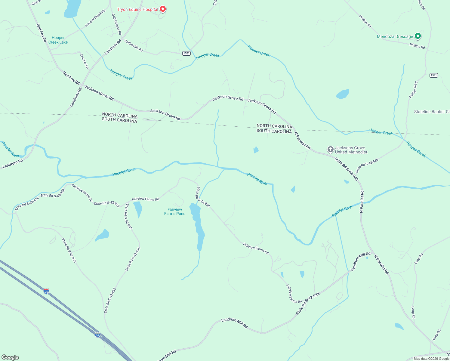 map of restaurants, bars, coffee shops, grocery stores, and more near 890 Fairview Farms Road in Campobello