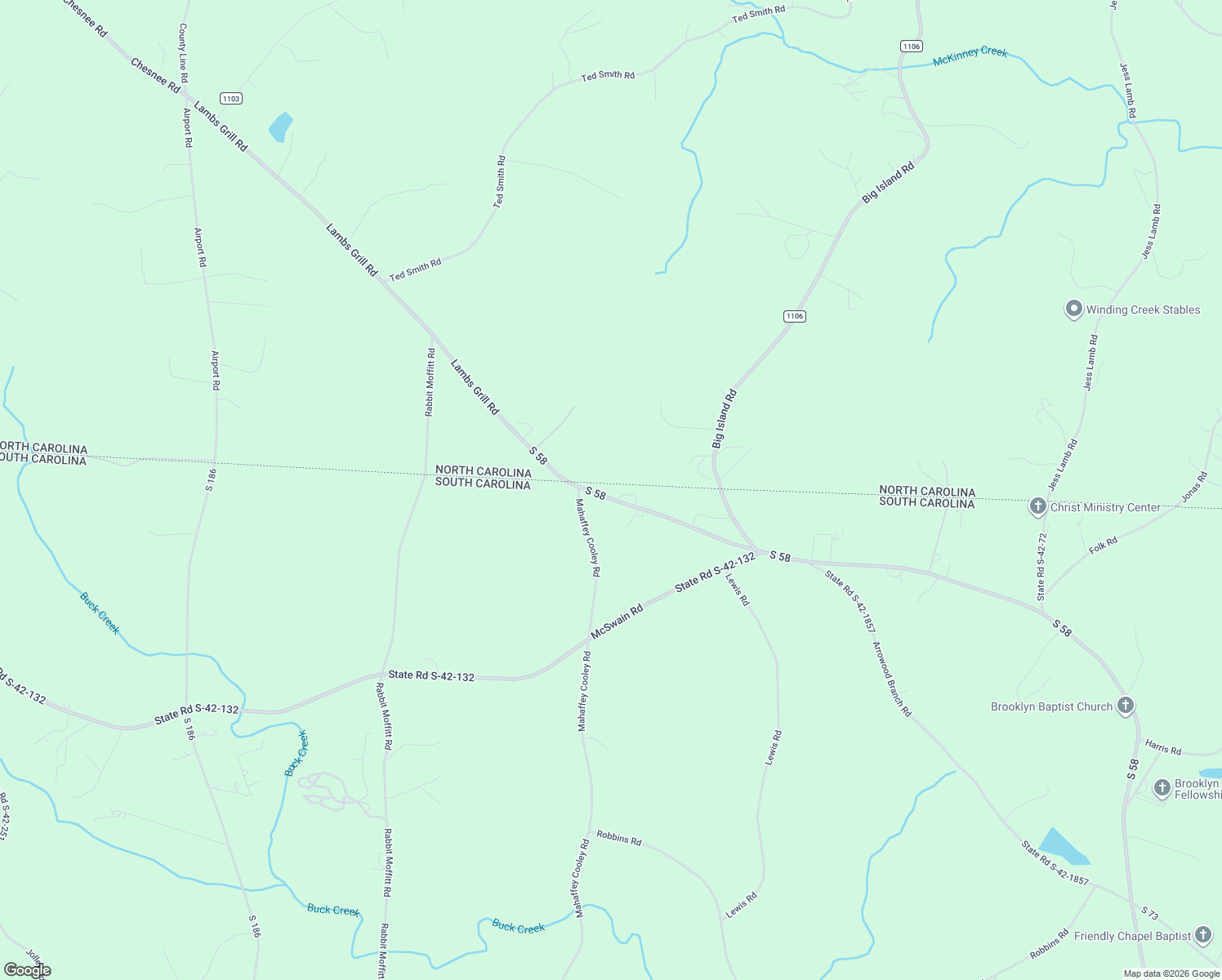 map of restaurants, bars, coffee shops, grocery stores, and more near 9056 Parris Bridge Road in Chesnee